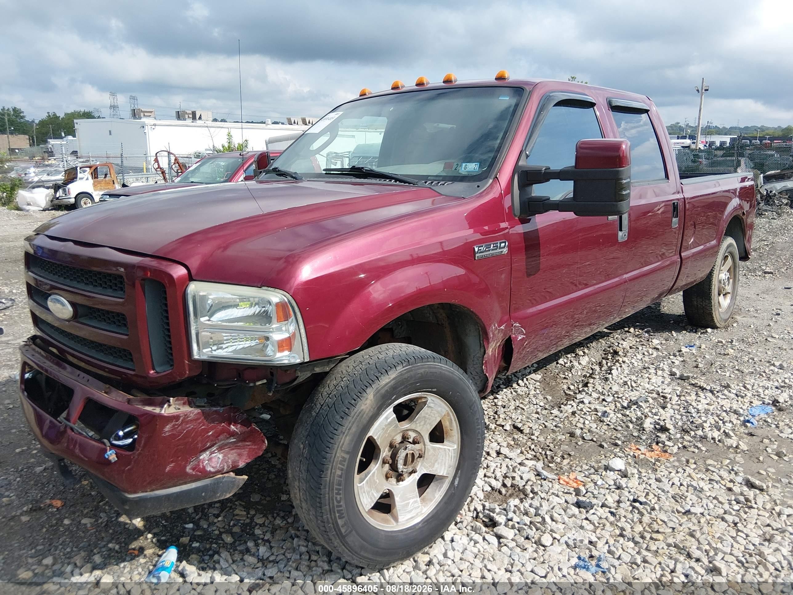 2006 Ford F-250 Lariat/xl/xlt Burgundy vin: 1FTSW21P36ED56243