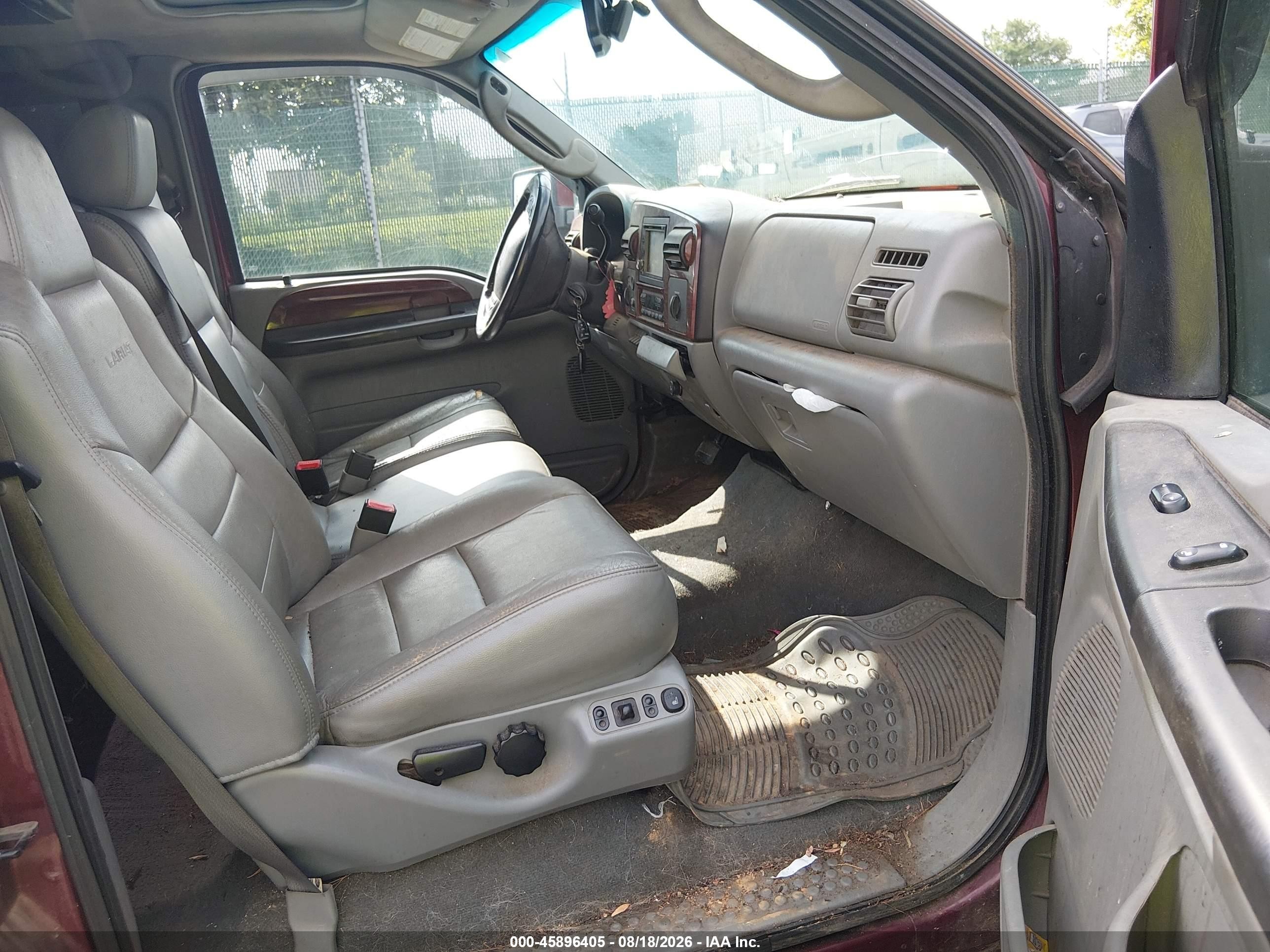 2006 Ford F-250 Lariat/xl/xlt Burgundy vin: 1FTSW21P36ED56243
