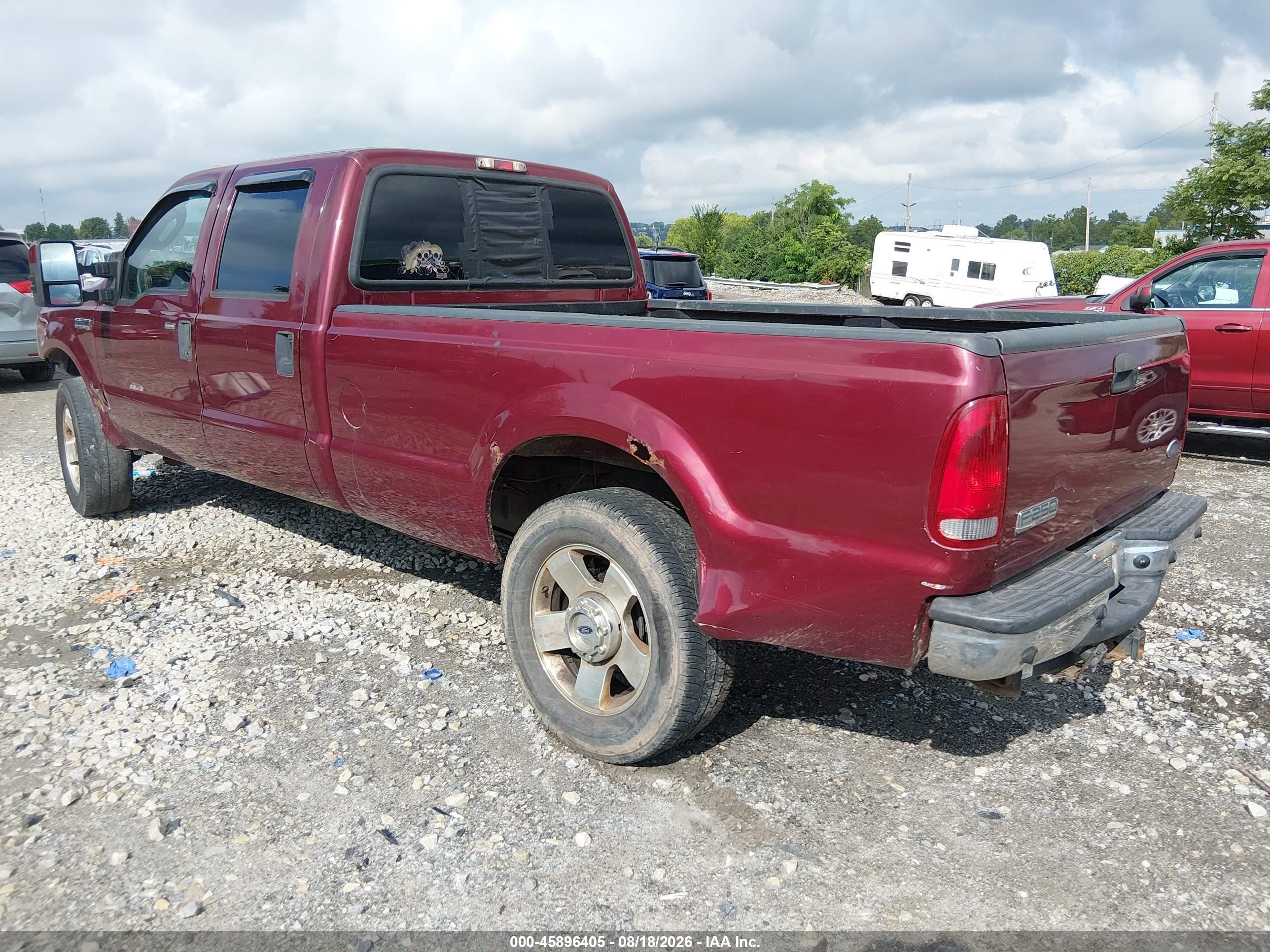 2006 Ford F-250 Lariat/xl/xlt Burgundy vin: 1FTSW21P36ED56243