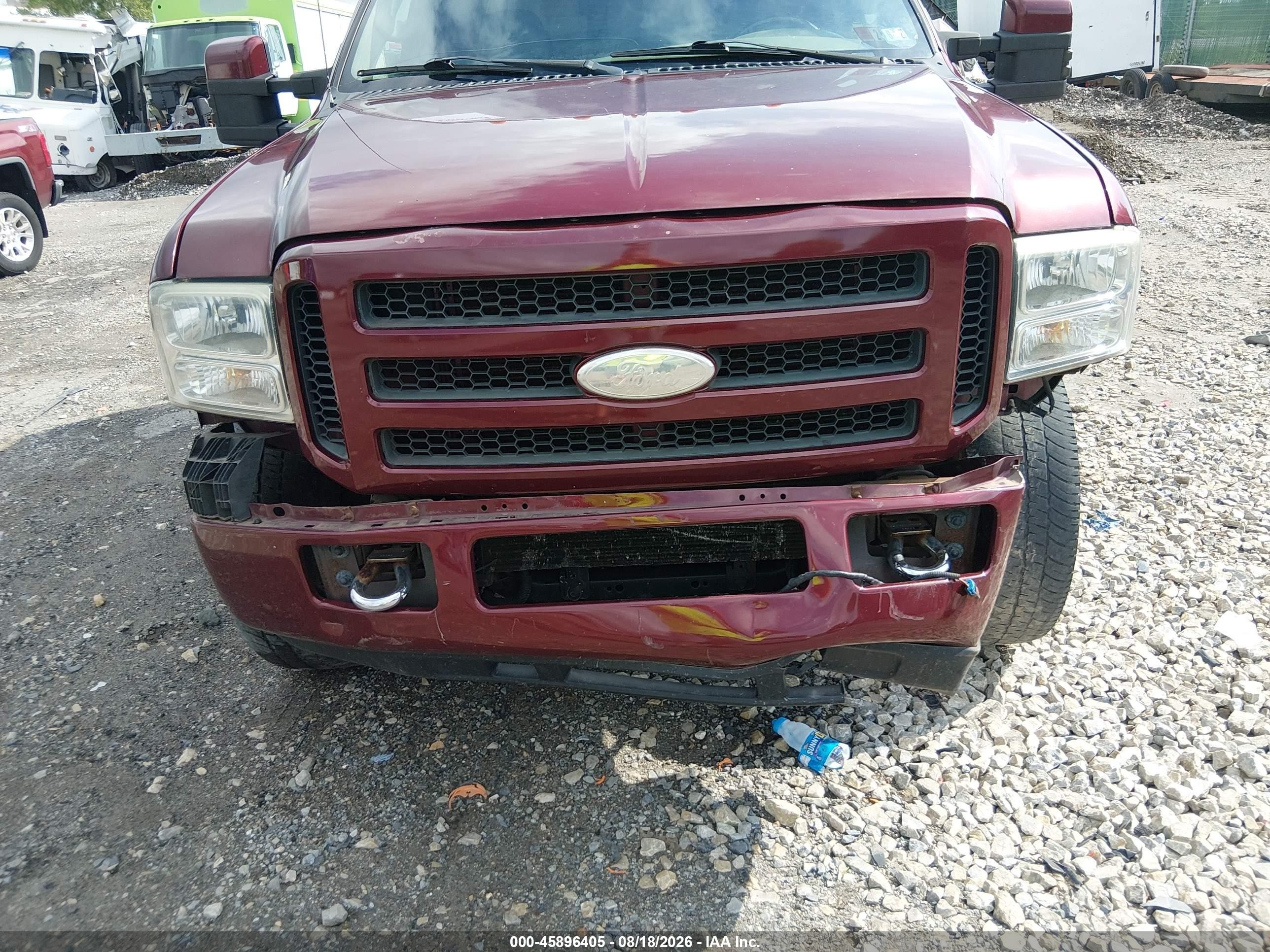 2006 Ford F-250 Lariat/xl/xlt Burgundy vin: 1FTSW21P36ED56243