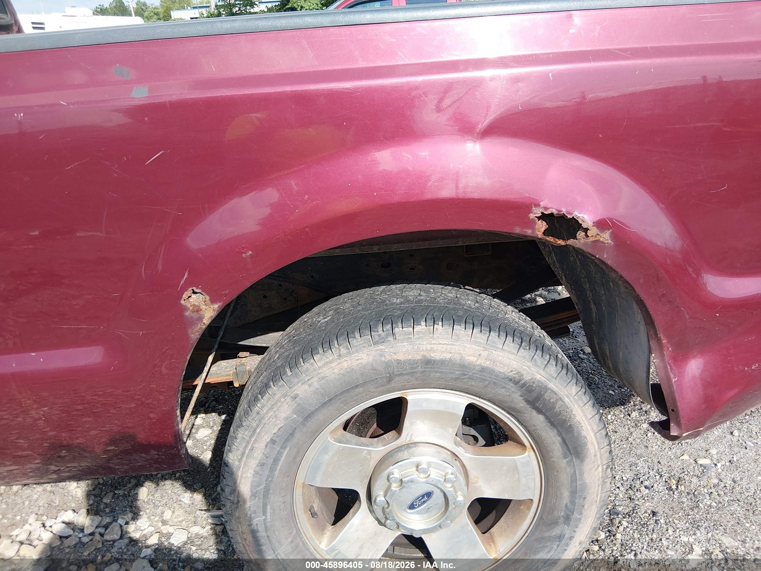 2006 Ford F-250 Lariat/xl/xlt Burgundy vin: 1FTSW21P36ED56243