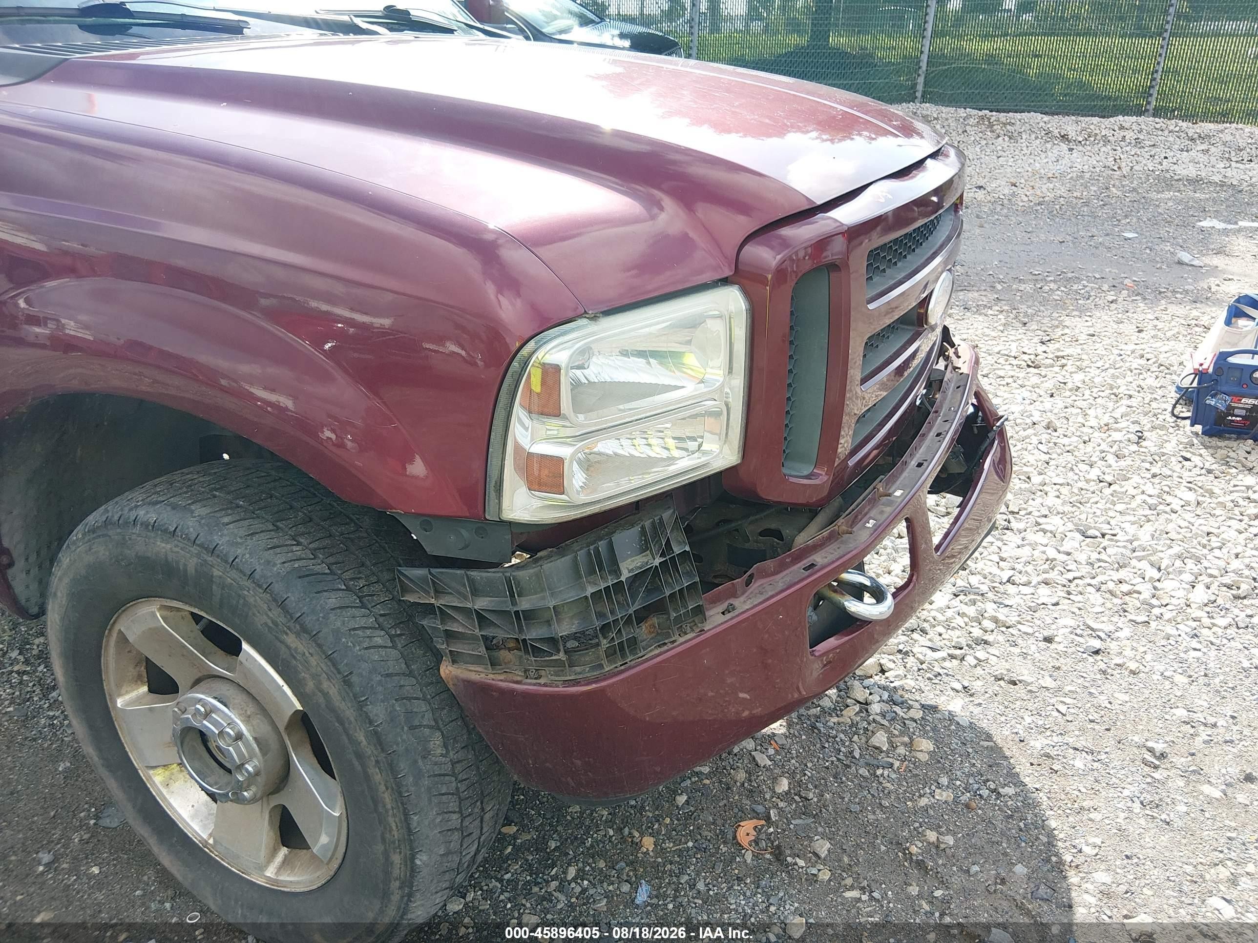 2006 Ford F-250 Lariat/xl/xlt Burgundy vin: 1FTSW21P36ED56243