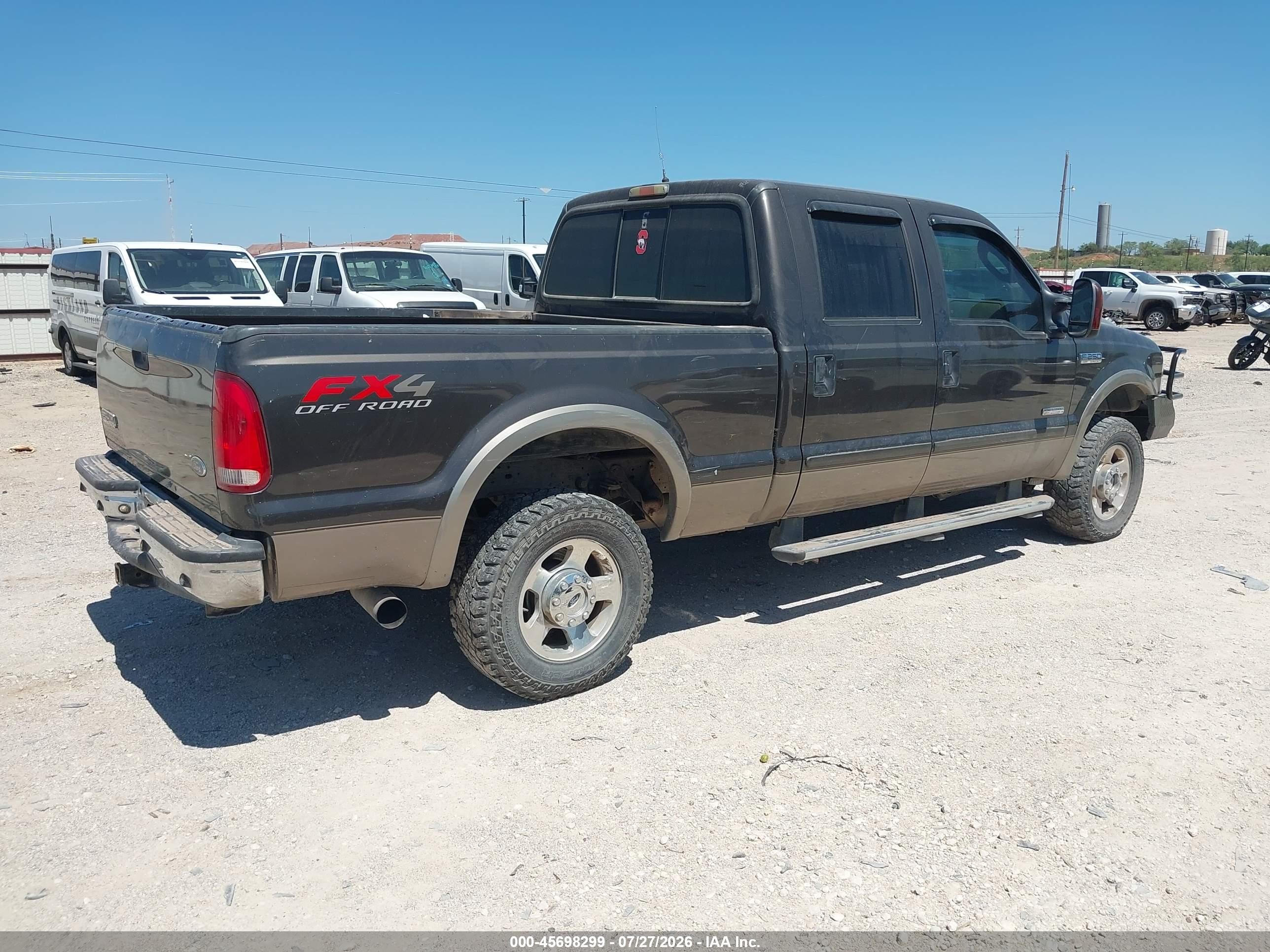 2007 Ford F-250 Lariat/xl/xlt Gray vin: 1FTSW21P37EB19429