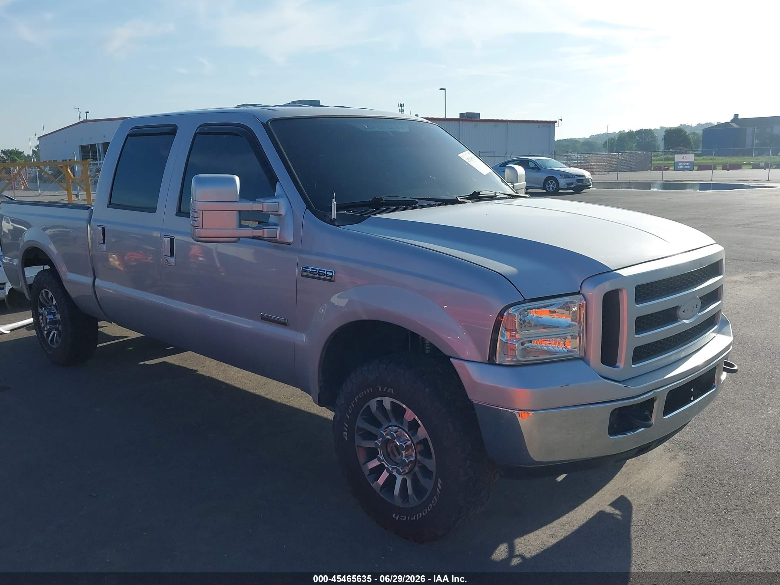 2005 Ford F-250 Lariat/xl/xlt Silver vin: 1FTSW21P45EA32846