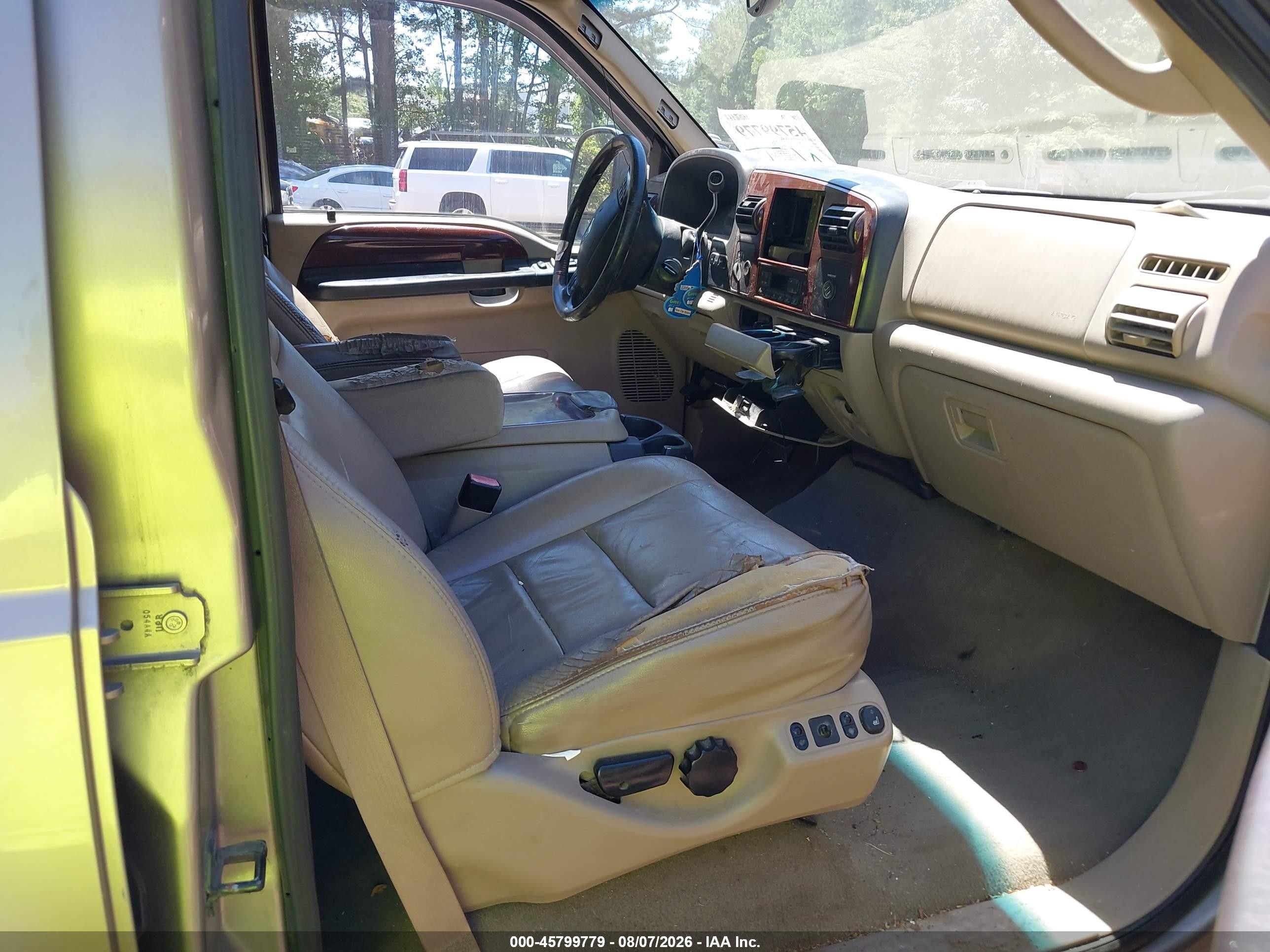 2005 Ford F-250 Lariat/xl/xlt Tan vin: 1FTSW21P45EA70139