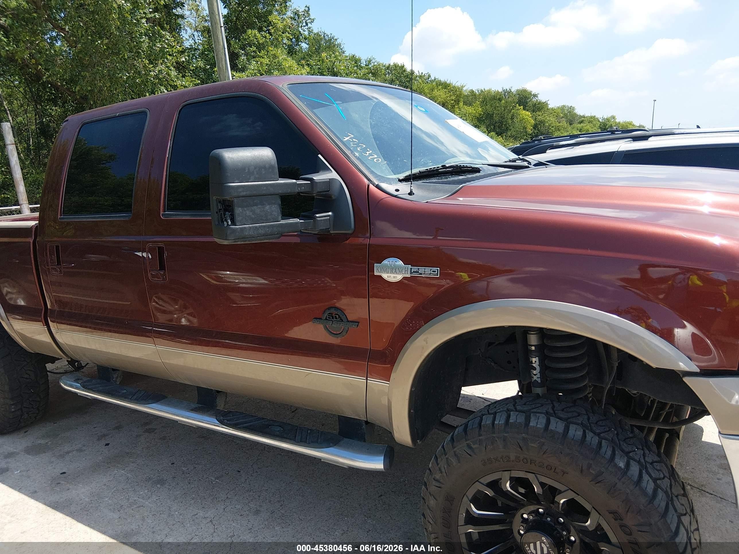 2006 Ford F-250 Lariat/xl/xlt Burgundy vin: 1FTSW21P46EC06710