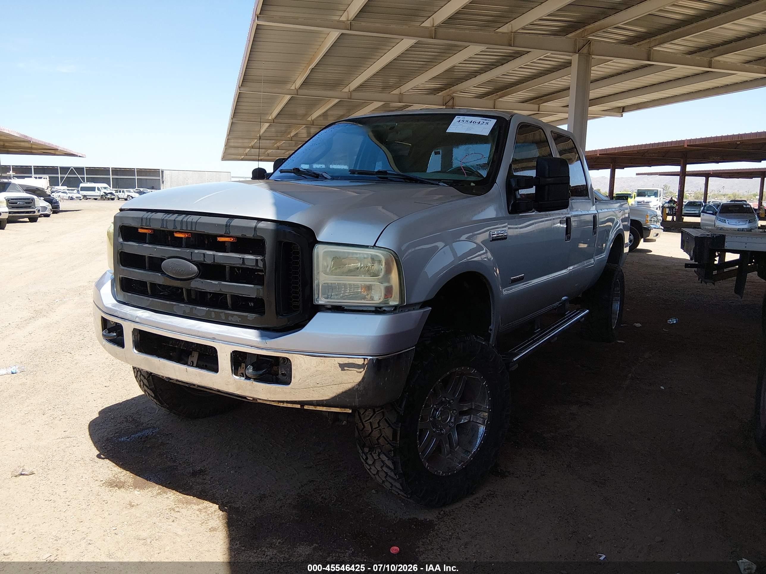 2006 Ford F-250 Lariat/xl/xlt Серебряный vin: 1FTSW21P46ED57501