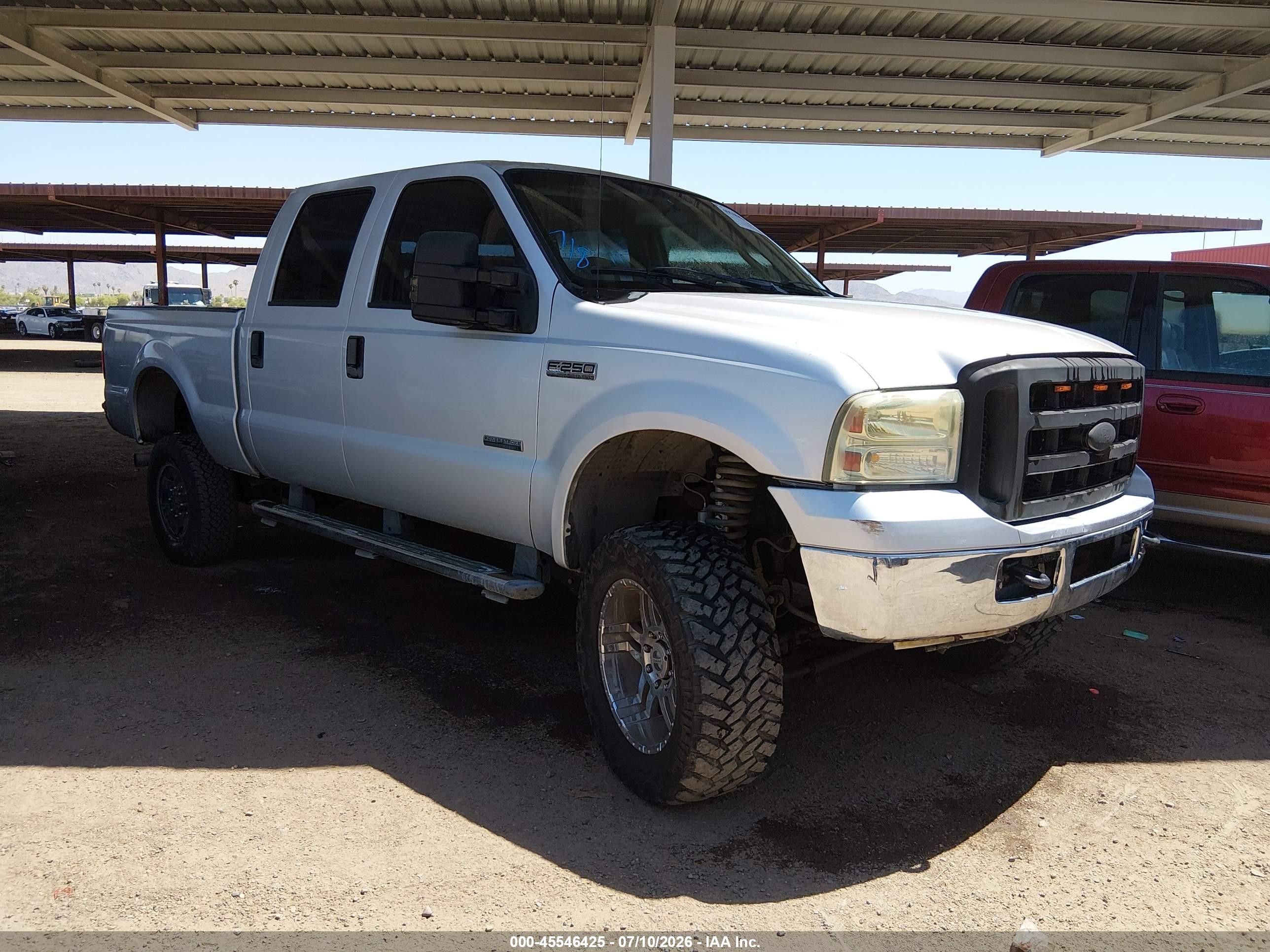 2006 Ford F-250 Lariat/xl/xlt Silver vin: 1FTSW21P46ED57501