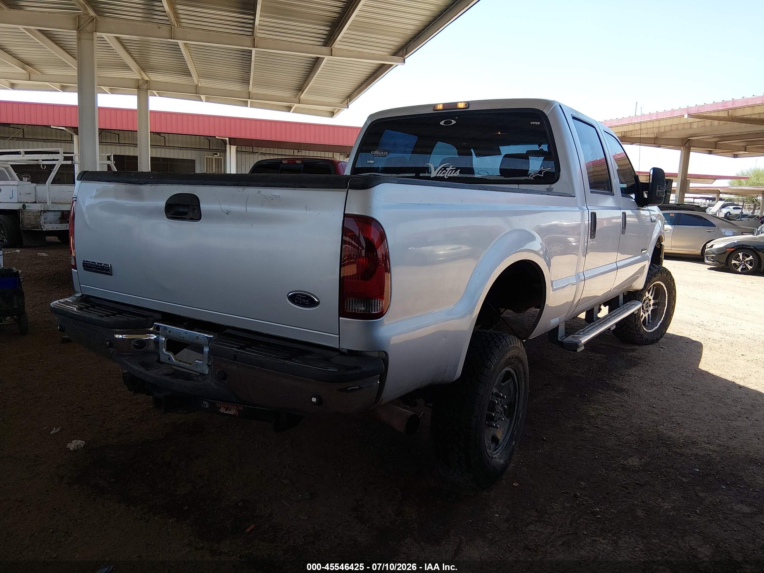 2006 Ford F-250 Lariat/xl/xlt Серебряный vin: 1FTSW21P46ED57501