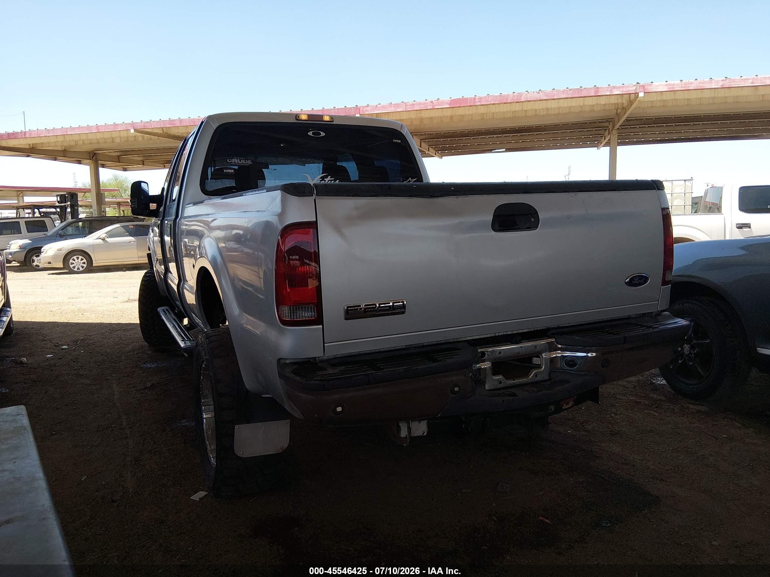2006 Ford F-250 Lariat/xl/xlt Серебряный vin: 1FTSW21P46ED57501