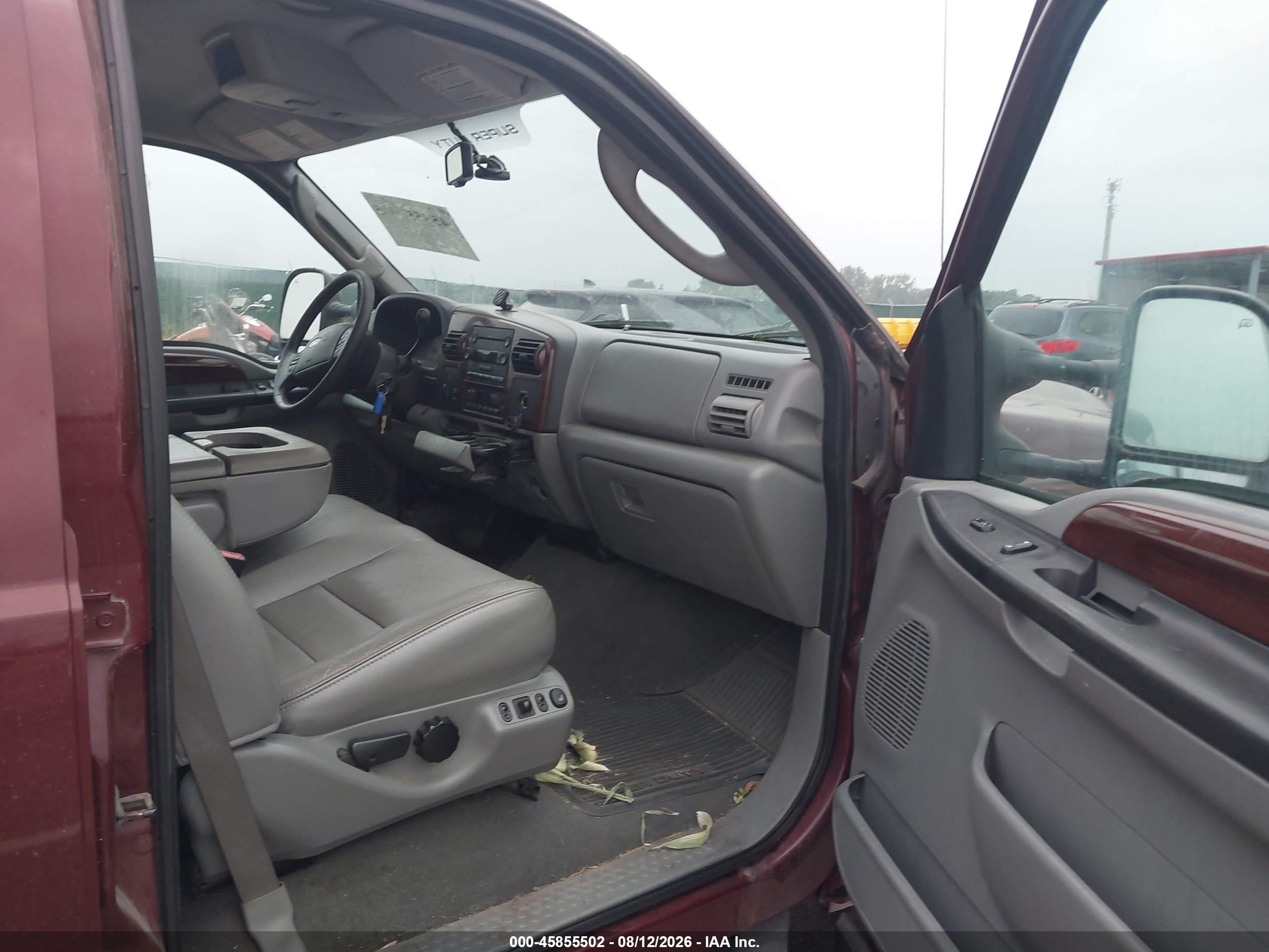 2007 Ford F-250 Lariat/xl/xlt Maroon vin: 1FTSW21P47EB02350