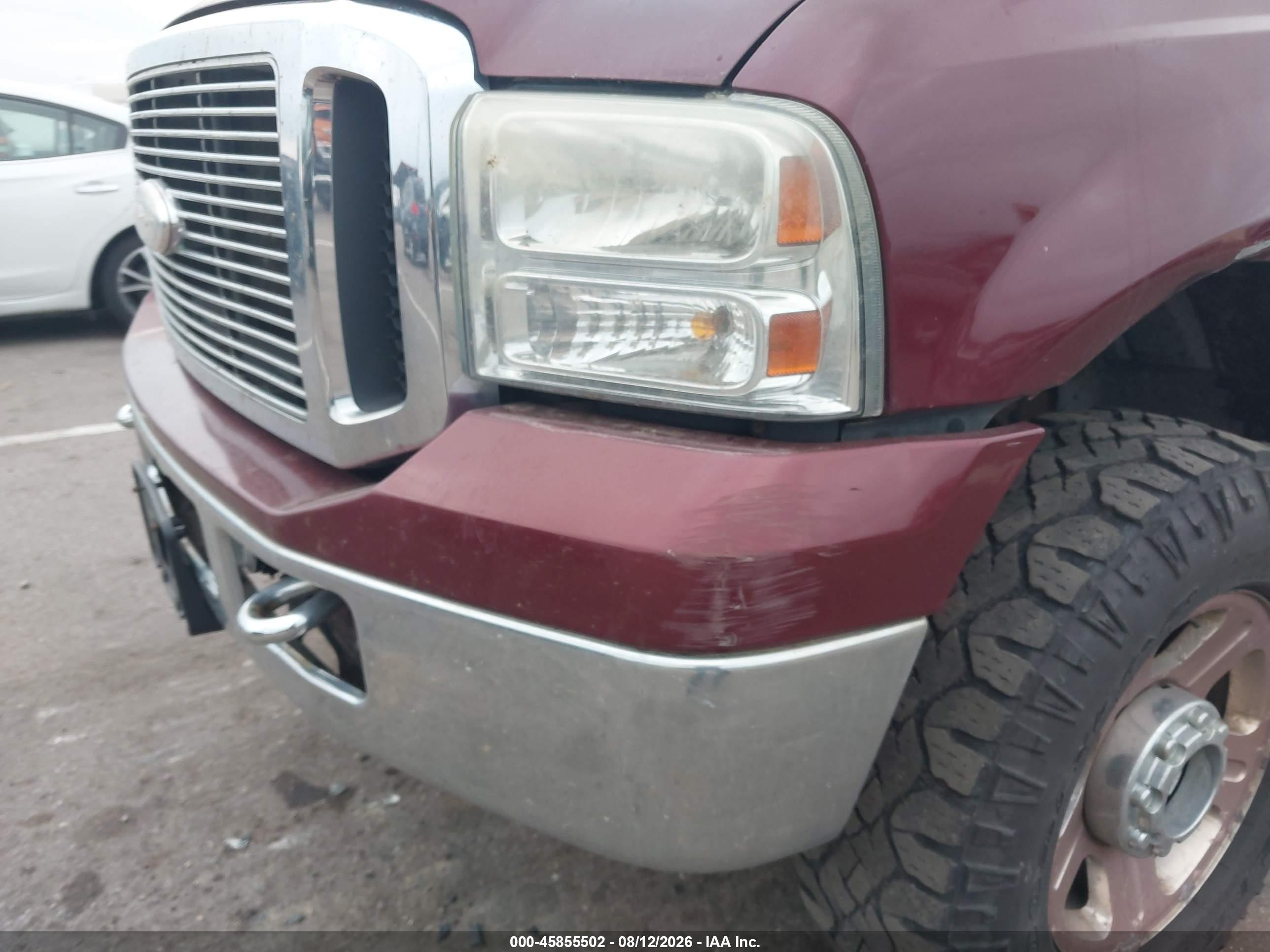 2007 Ford F-250 Lariat/xl/xlt Maroon vin: 1FTSW21P47EB02350