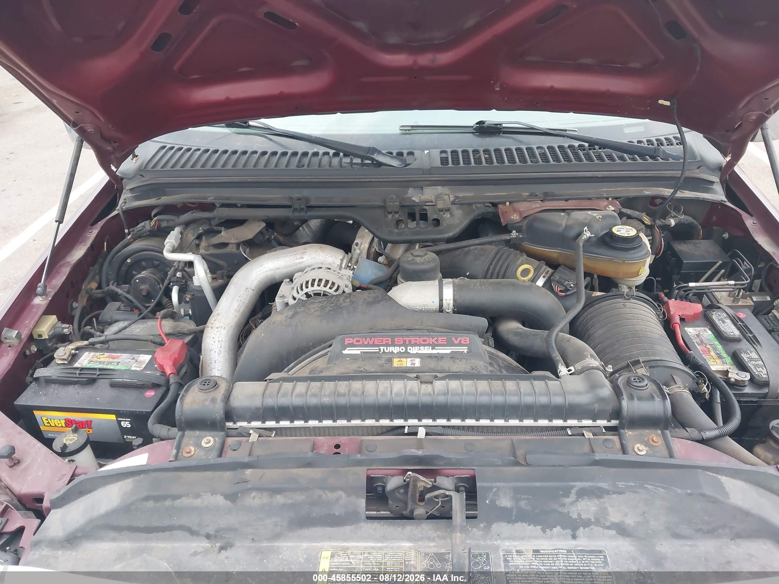 2007 Ford F-250 Lariat/xl/xlt Maroon vin: 1FTSW21P47EB02350