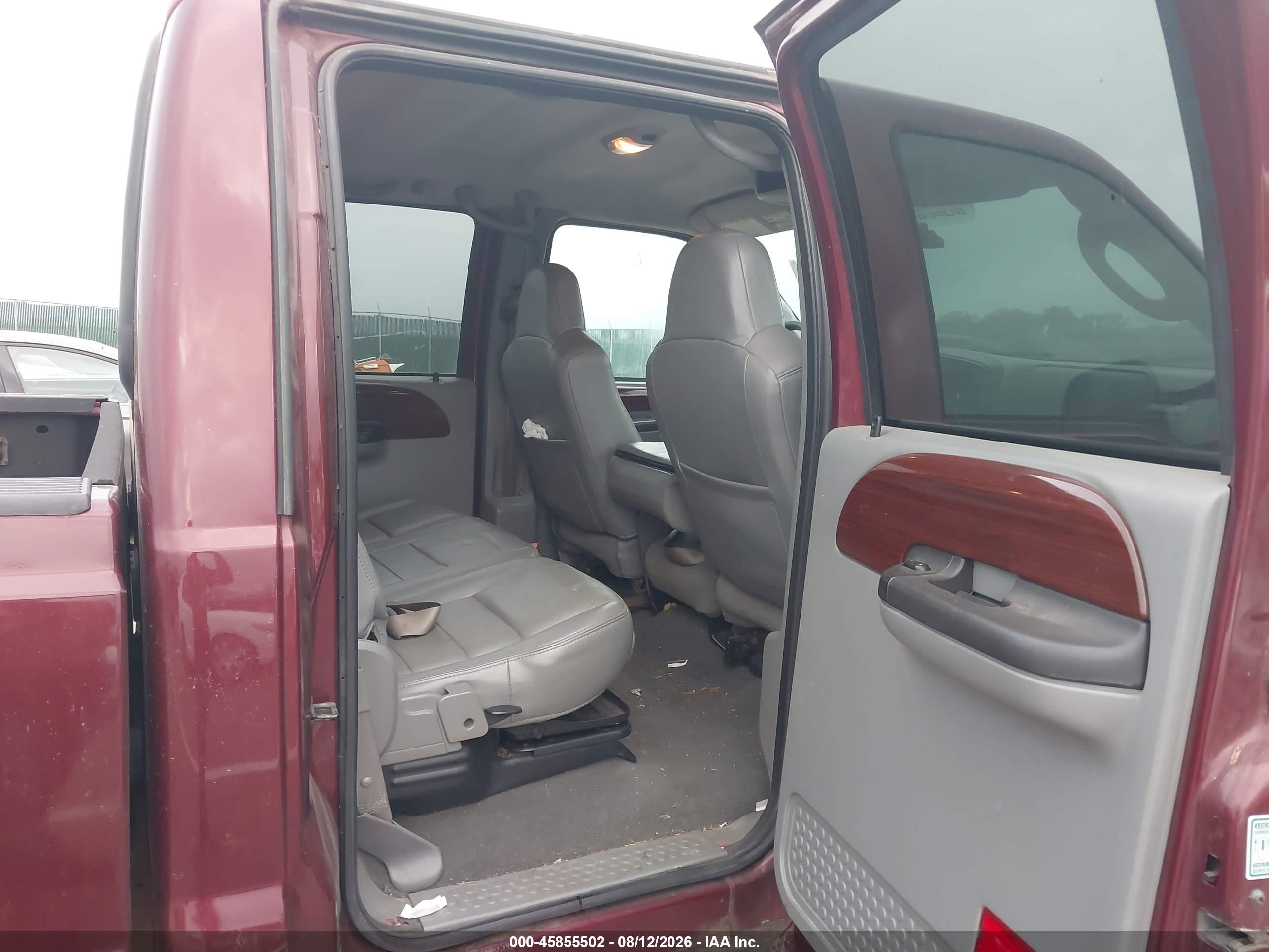 2007 Ford F-250 Lariat/xl/xlt Maroon vin: 1FTSW21P47EB02350