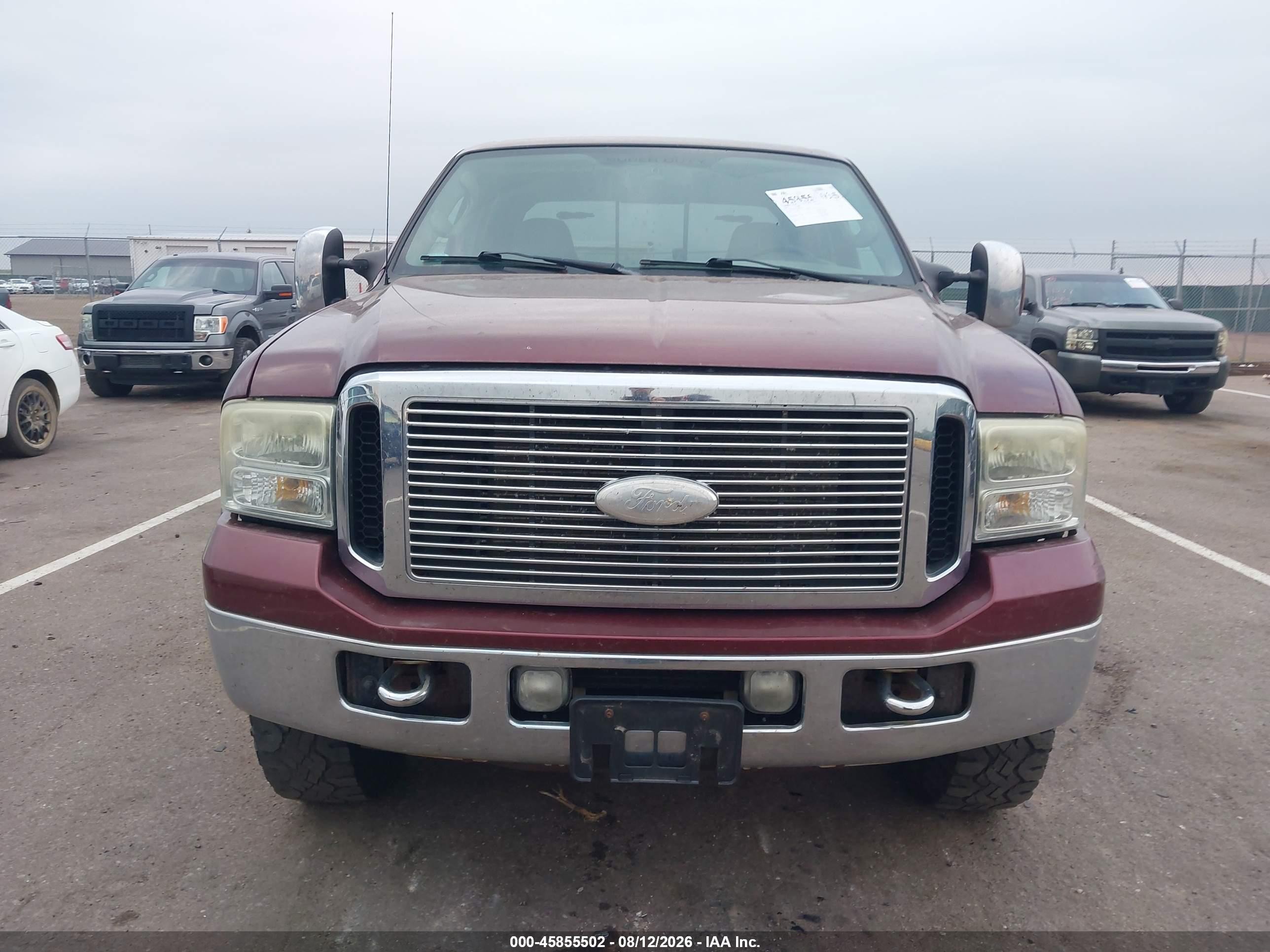 2007 Ford F-250 Lariat/xl/xlt Maroon vin: 1FTSW21P47EB02350