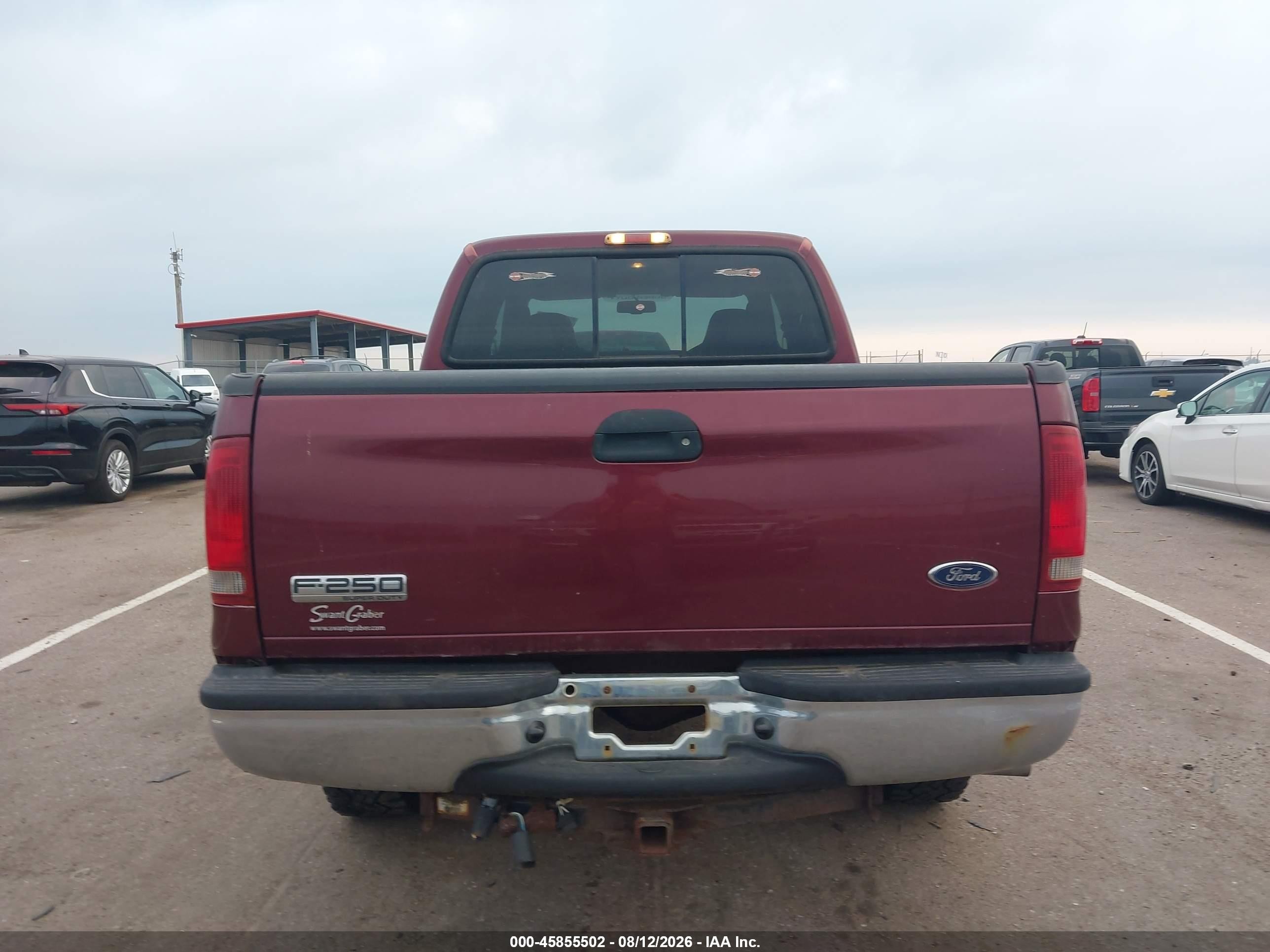 2007 Ford F-250 Lariat/xl/xlt Maroon vin: 1FTSW21P47EB02350