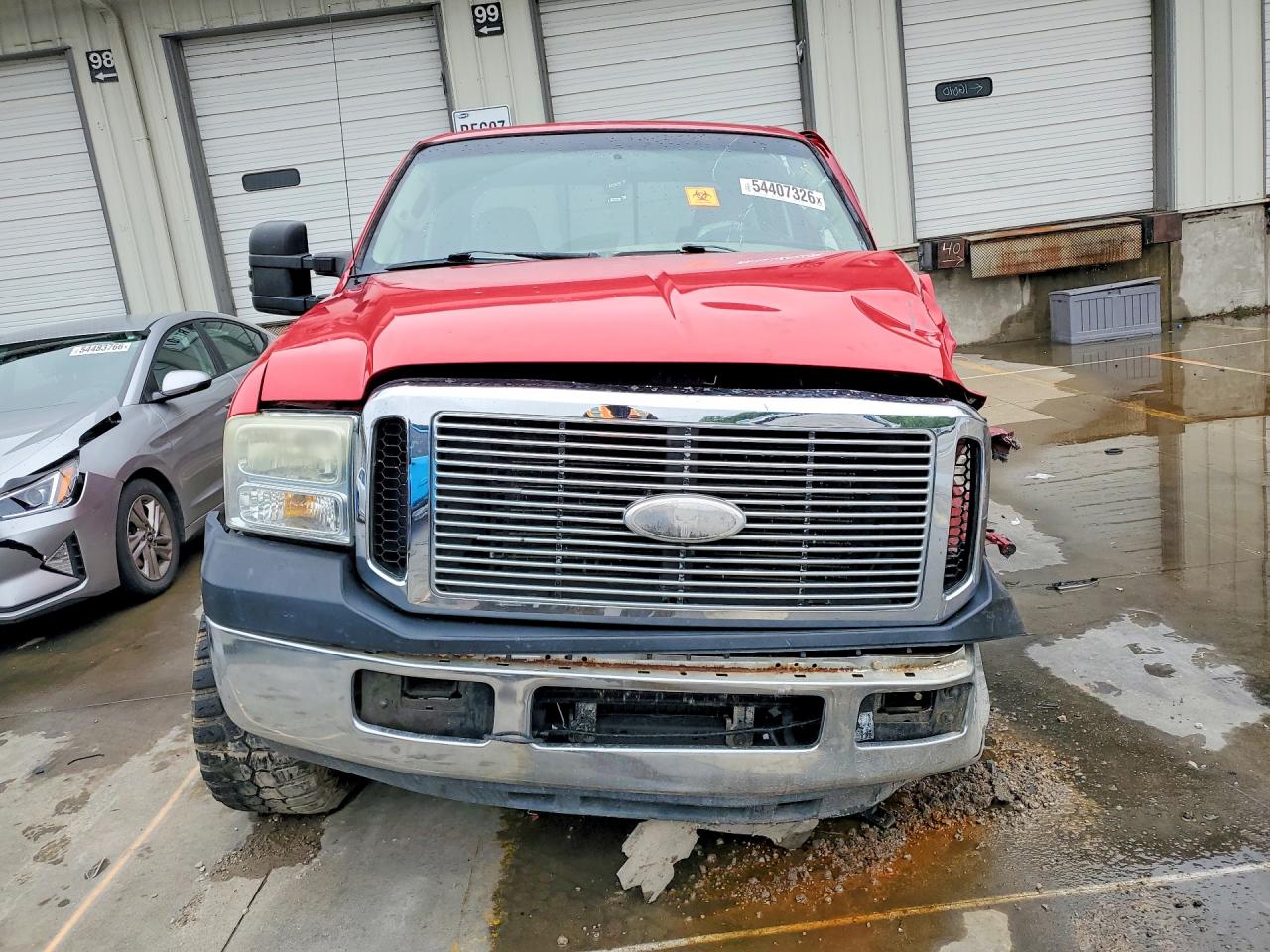 2007 Ford F250 Super Duty Red vin: 1FTSW21P47EB29371