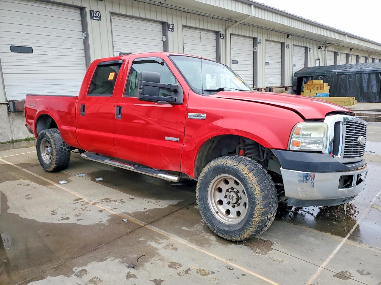 2007 Ford F250 Super Duty Red vin: 1FTSW21P47EB29371