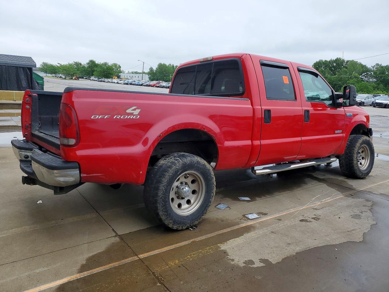 2007 Ford F250 Super Duty Red vin: 1FTSW21P47EB29371