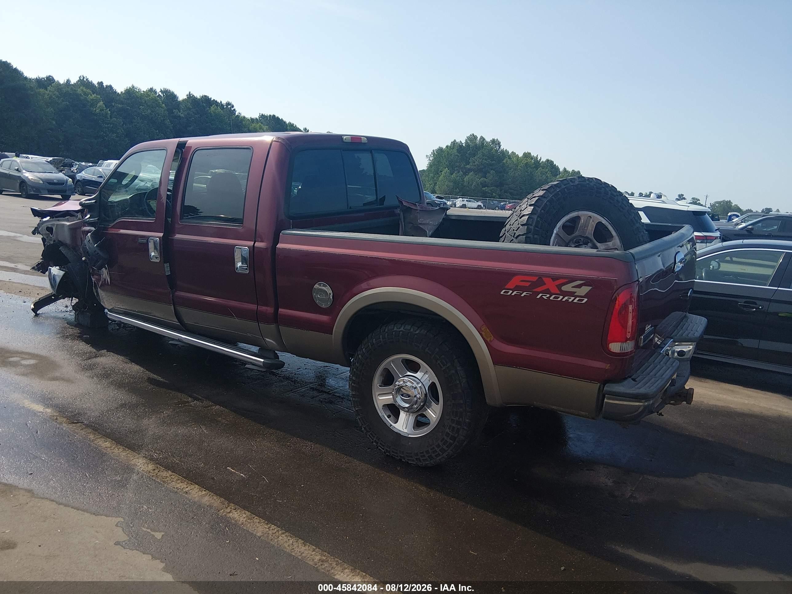 2005 Ford F-250 Lariat/xl/xlt Бордовый vin: 1FTSW21P55EC17908