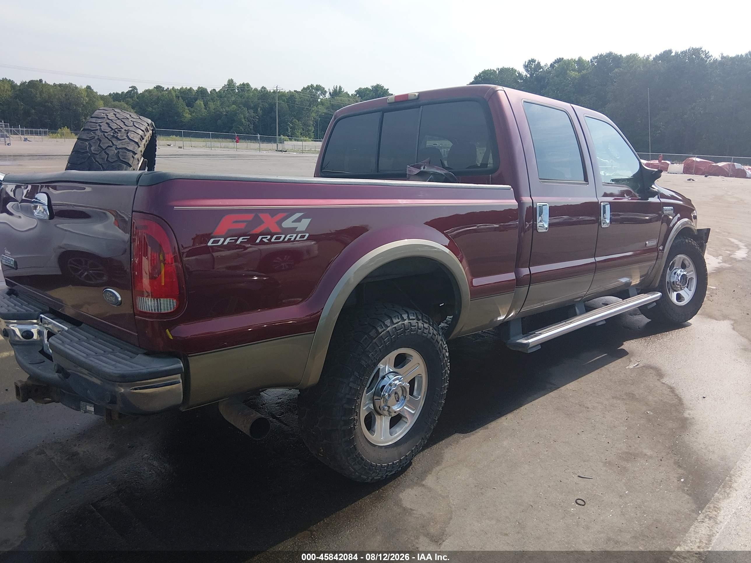 2005 Ford F-250 Lariat/xl/xlt Бордовый vin: 1FTSW21P55EC17908