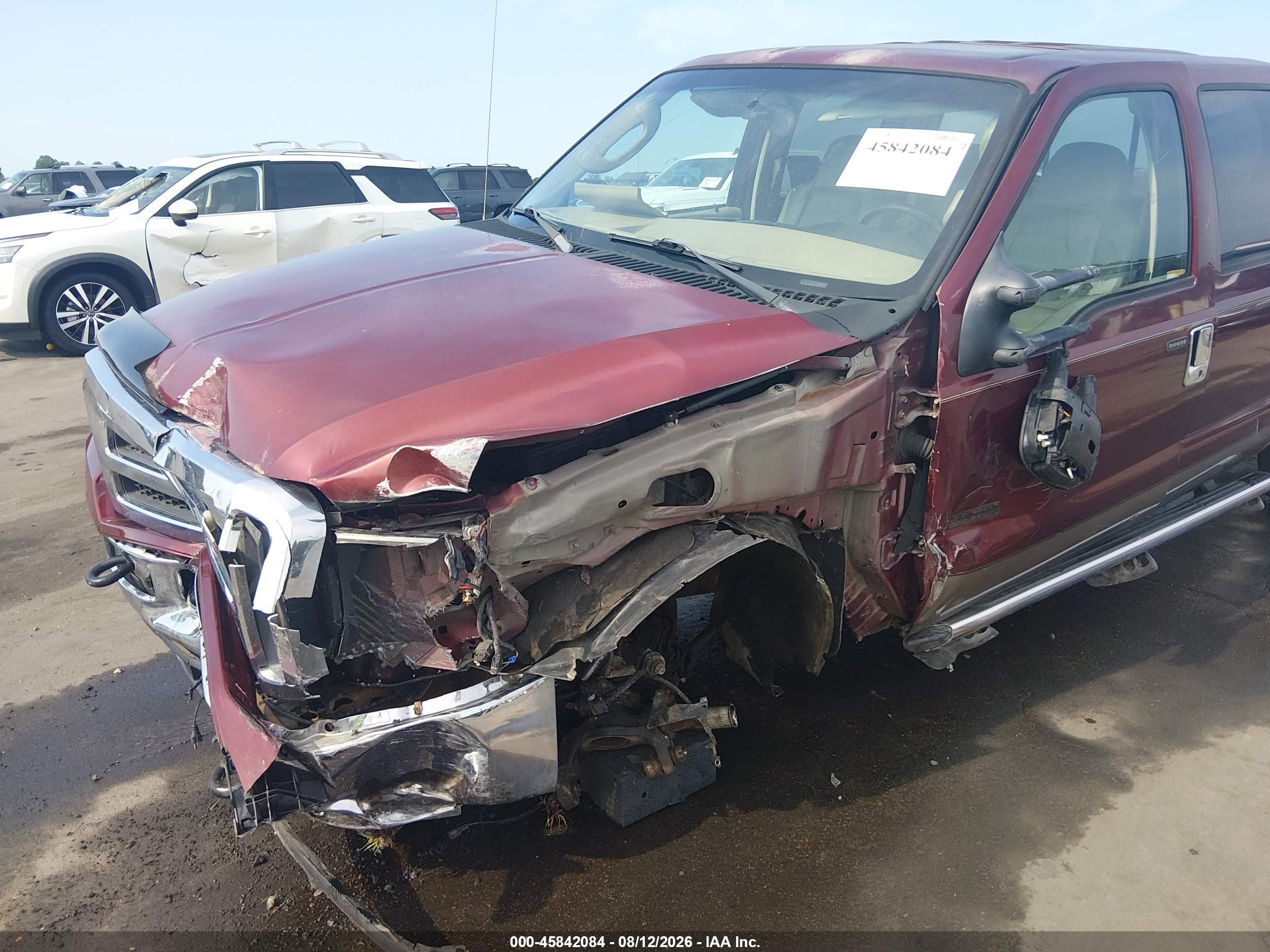 2005 Ford F-250 Lariat/xl/xlt Бордовый vin: 1FTSW21P55EC17908