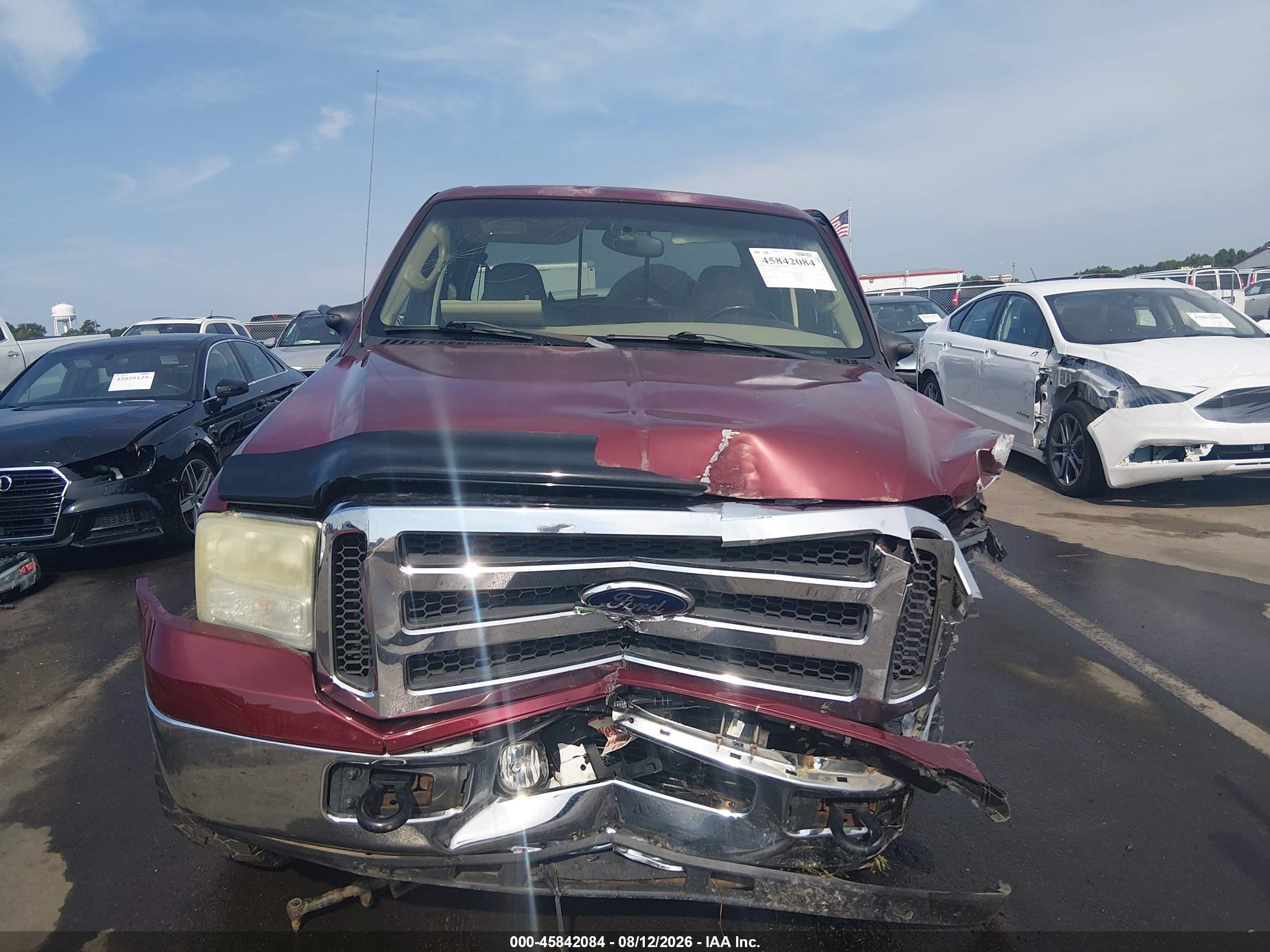 2005 Ford F-250 Lariat/xl/xlt Бордовый vin: 1FTSW21P55EC17908