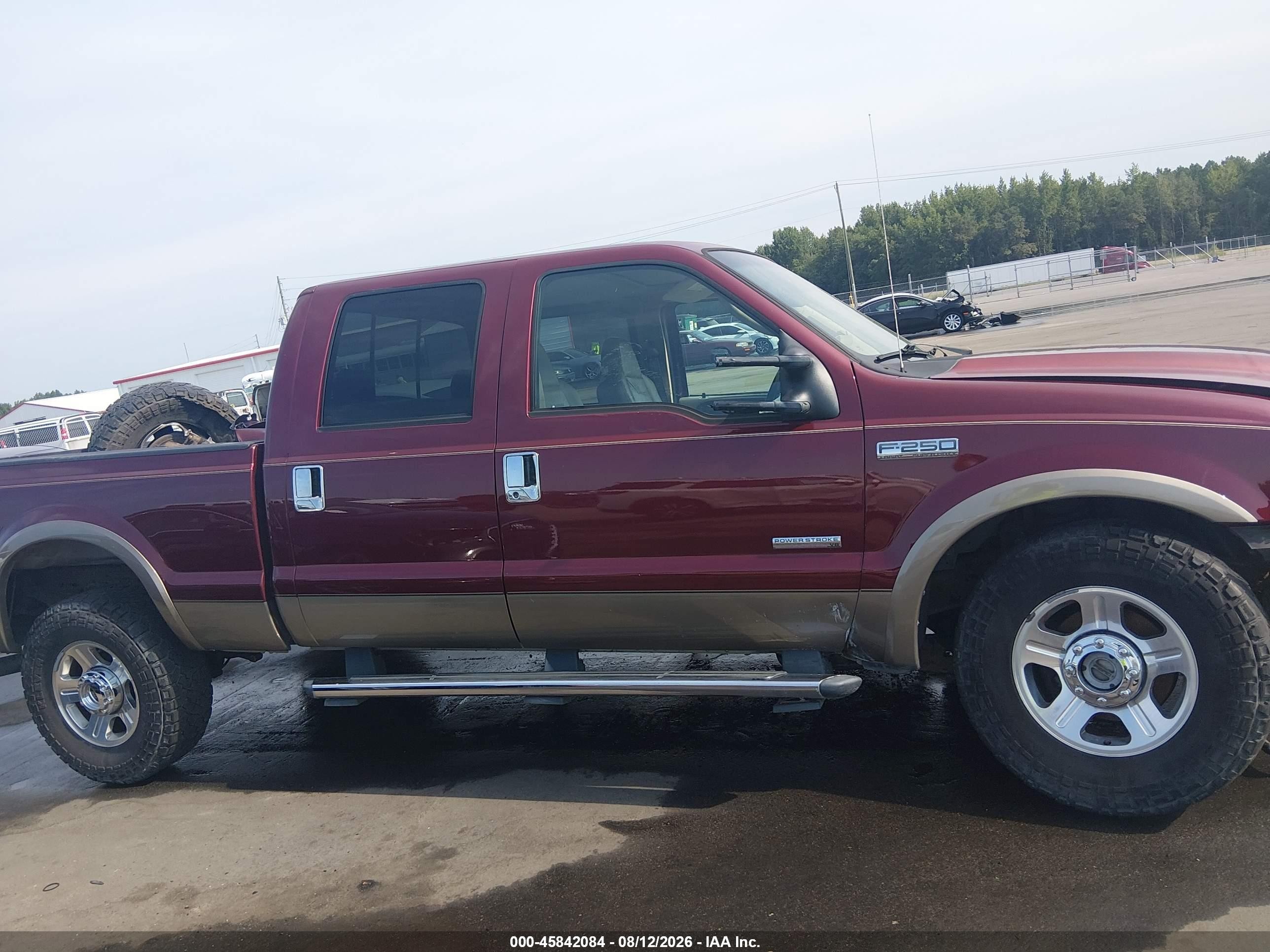 2005 Ford F-250 Lariat/xl/xlt Бордовый vin: 1FTSW21P55EC17908