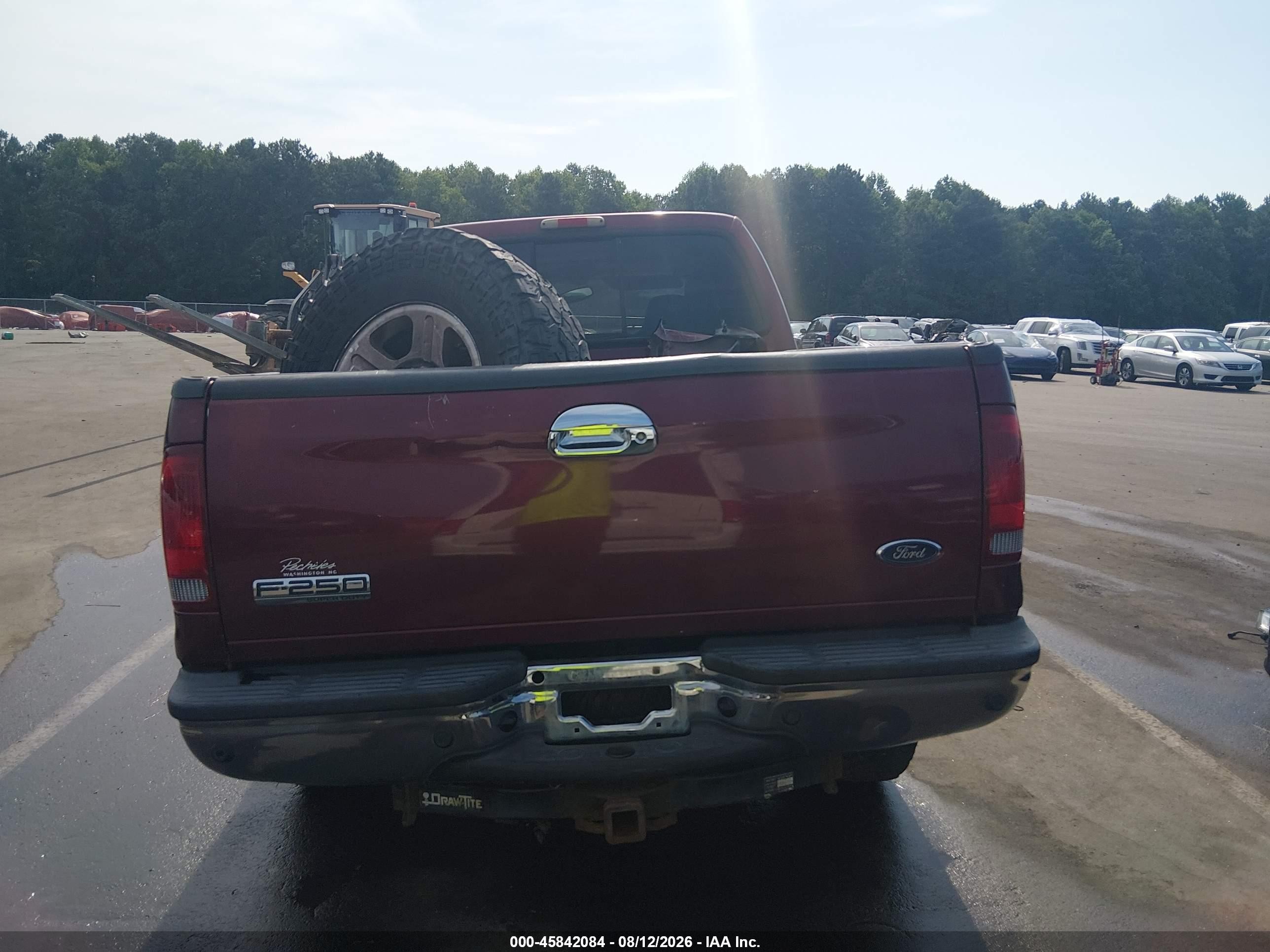 2005 Ford F-250 Lariat/xl/xlt Бордовый vin: 1FTSW21P55EC17908