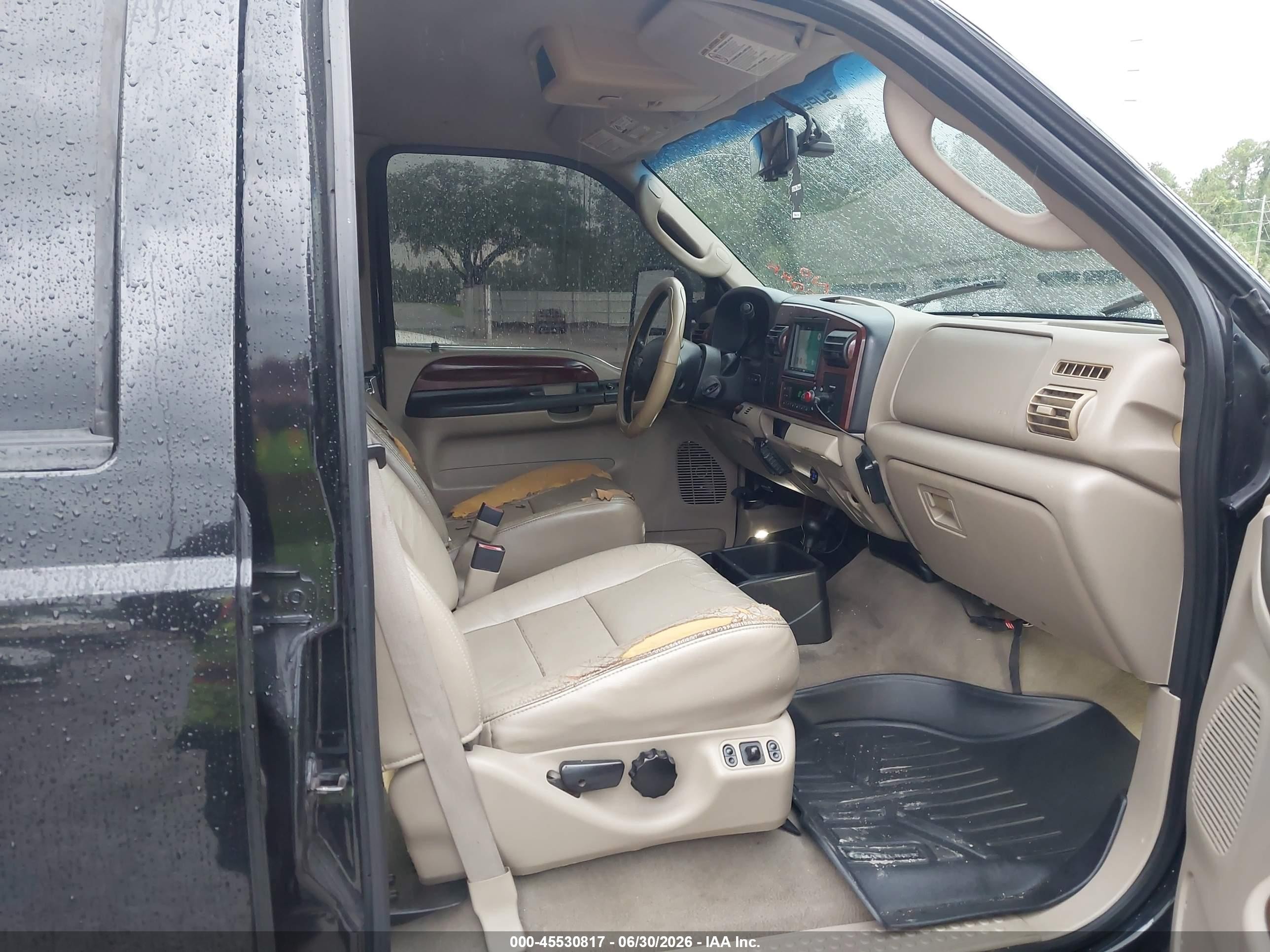 2005 Ford F-250 Lariat/xl/xlt Black vin: 1FTSW21P55EC41769