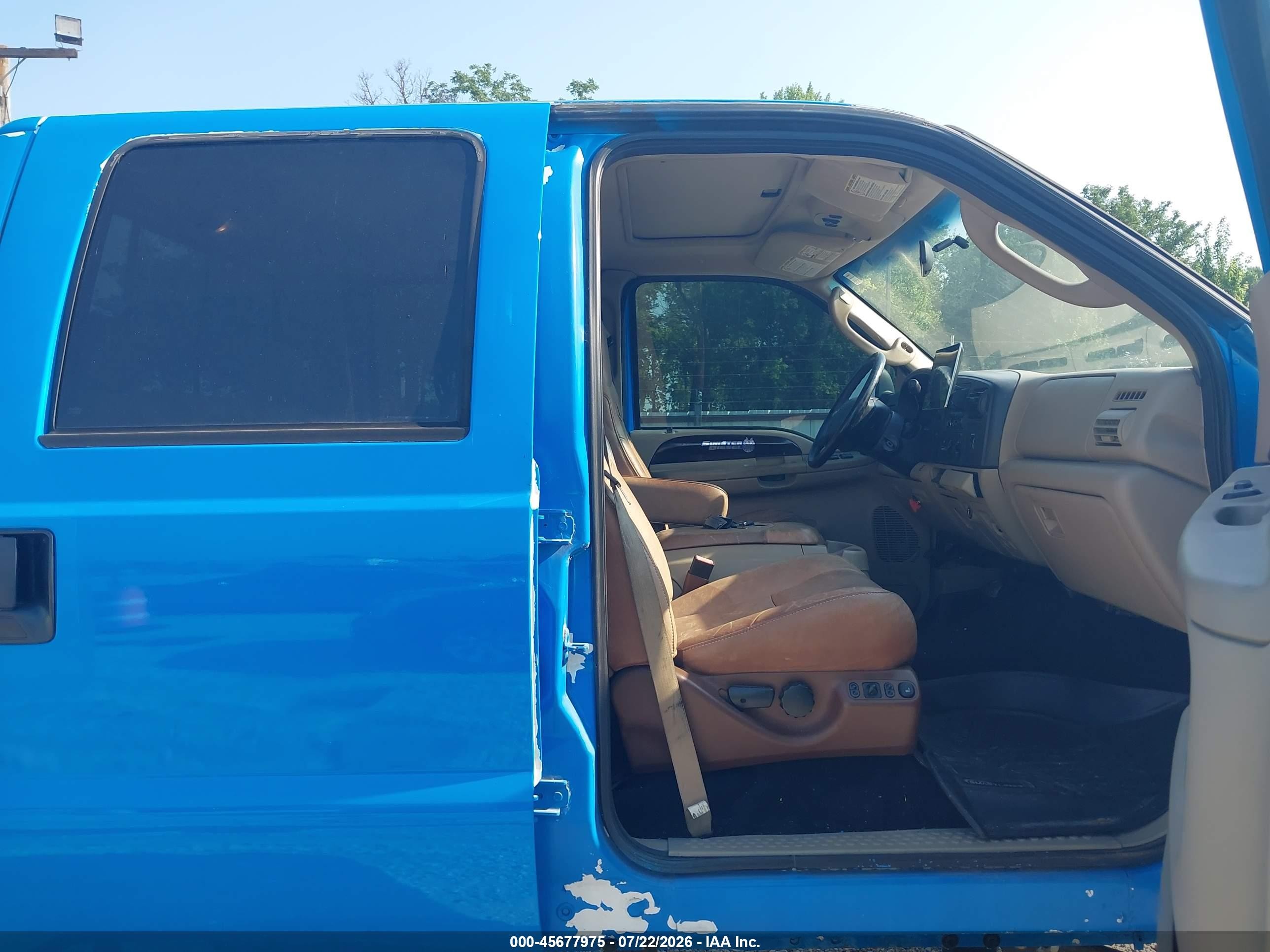 2006 Ford F250 Super Duty Blue vin: 1FTSW21P56ED61542
