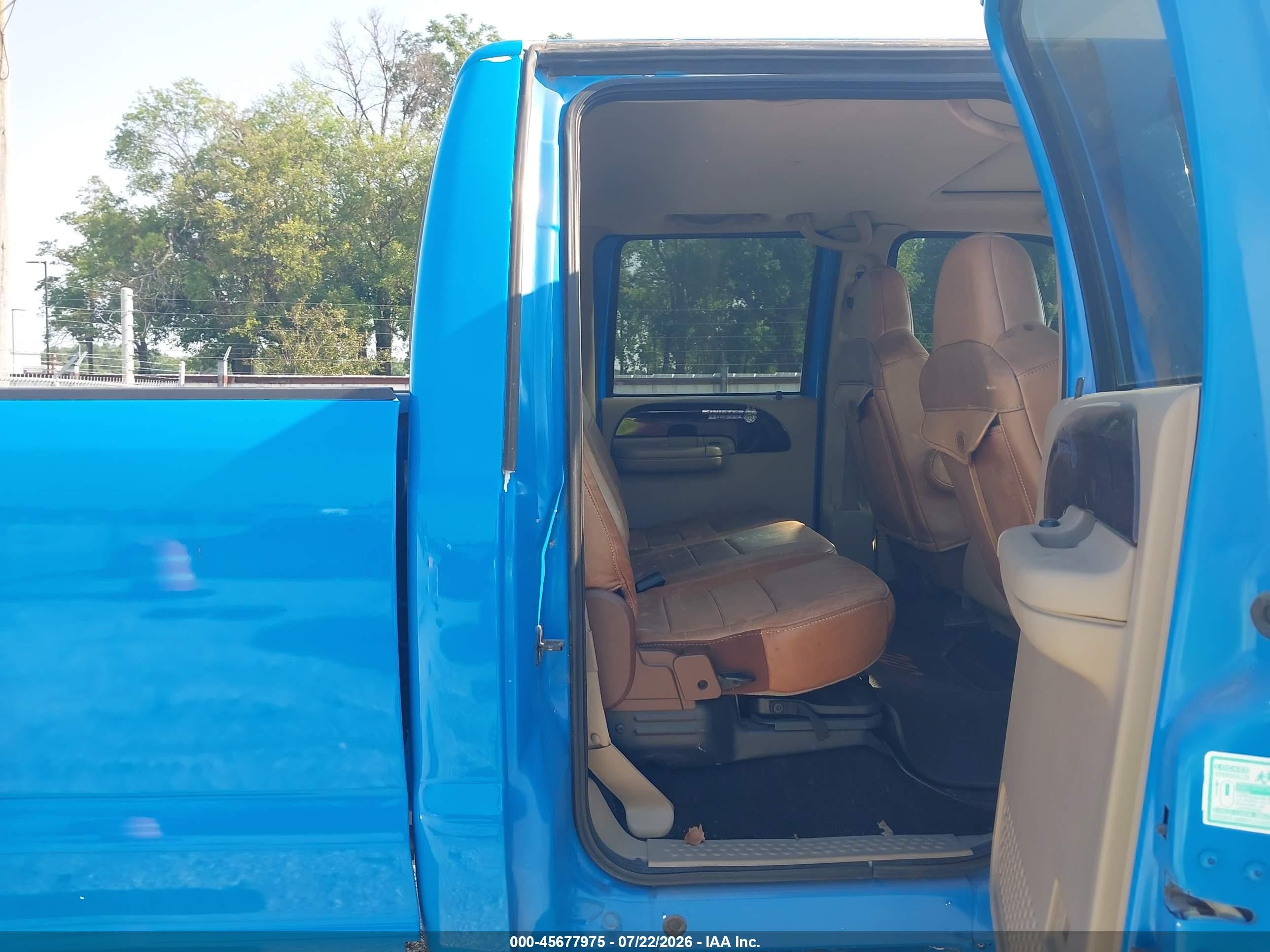 2006 Ford F250 Super Duty Blue vin: 1FTSW21P56ED61542