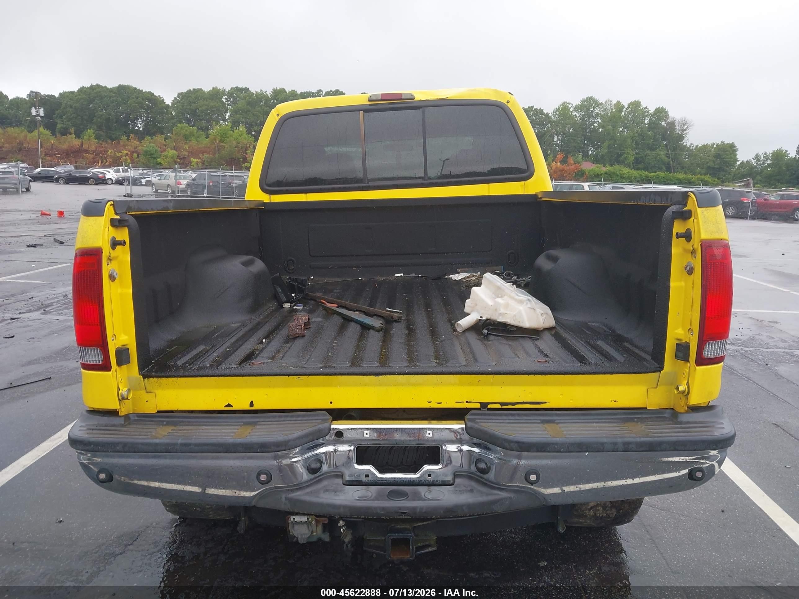 2005 Ford F-250 Lariat/xl/xlt Yellow vin: 1FTSW21P65EB19308