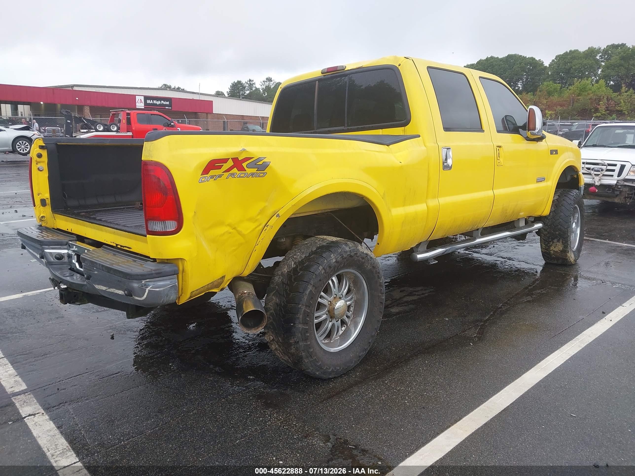 2005 Ford F-250 Lariat/xl/xlt Yellow vin: 1FTSW21P65EB19308