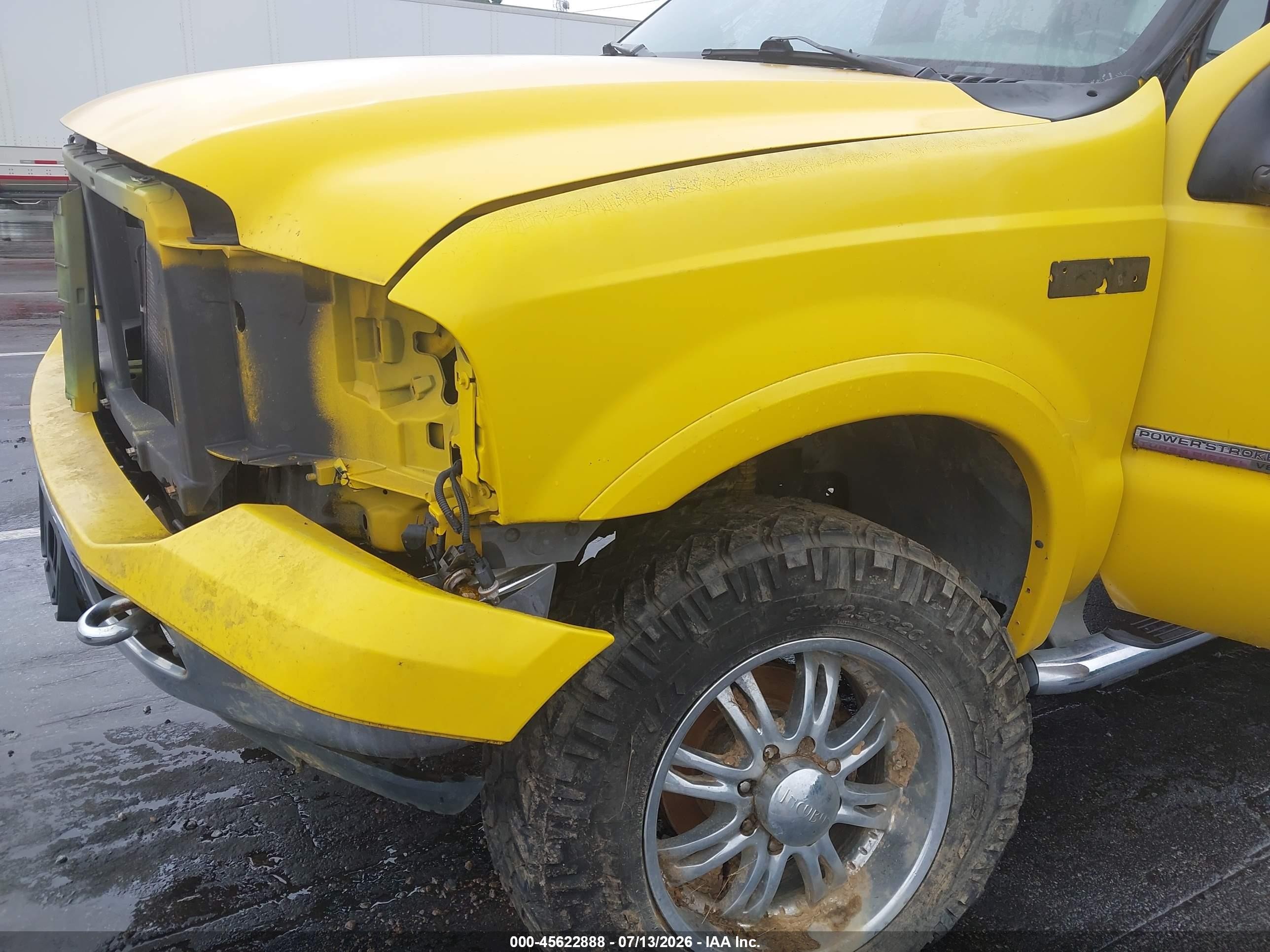 2005 Ford F-250 Lariat/xl/xlt Yellow vin: 1FTSW21P65EB19308