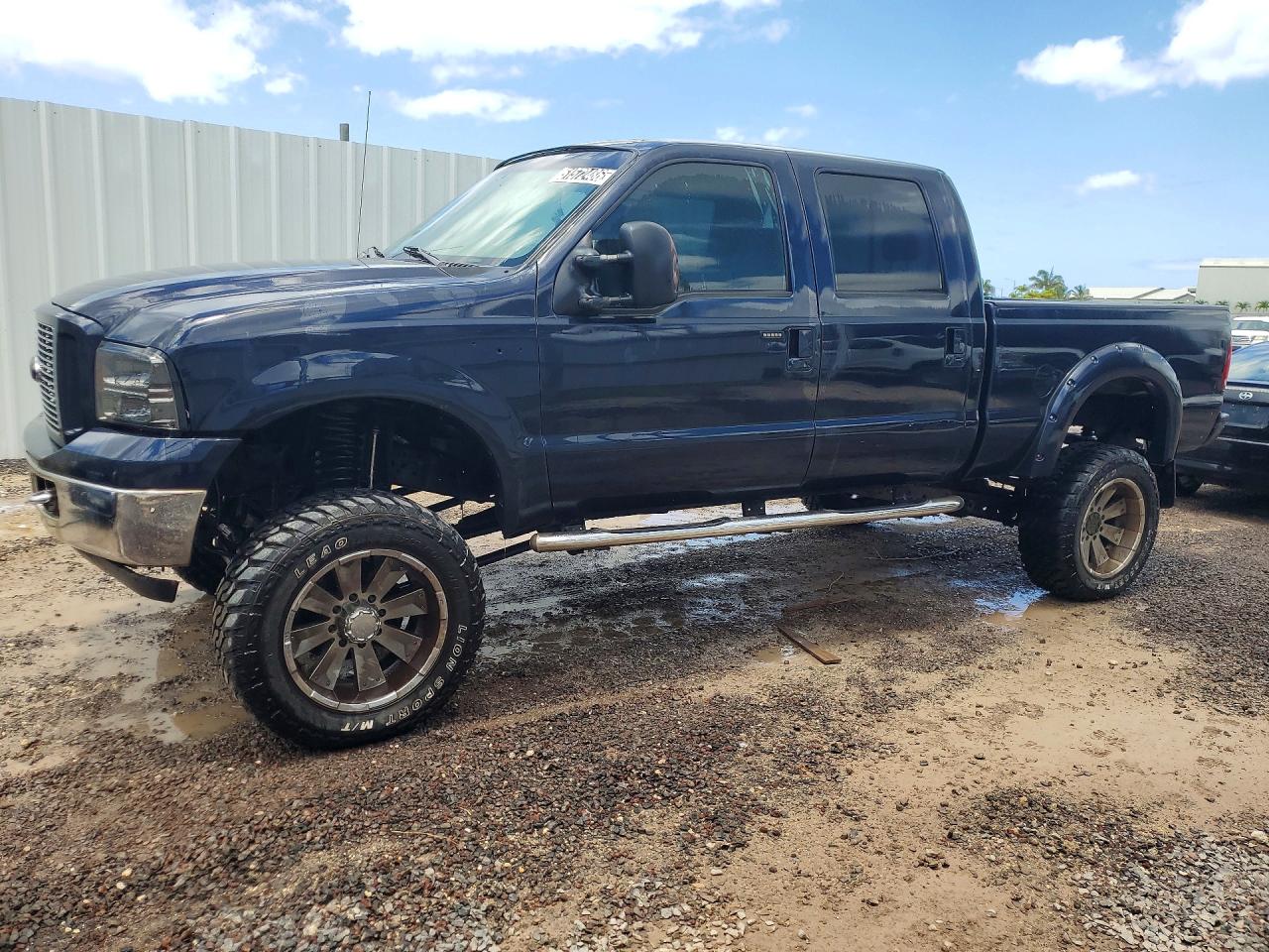 2005 Ford F250 Super Duty Blue vin: 1FTSW21P65EB66337