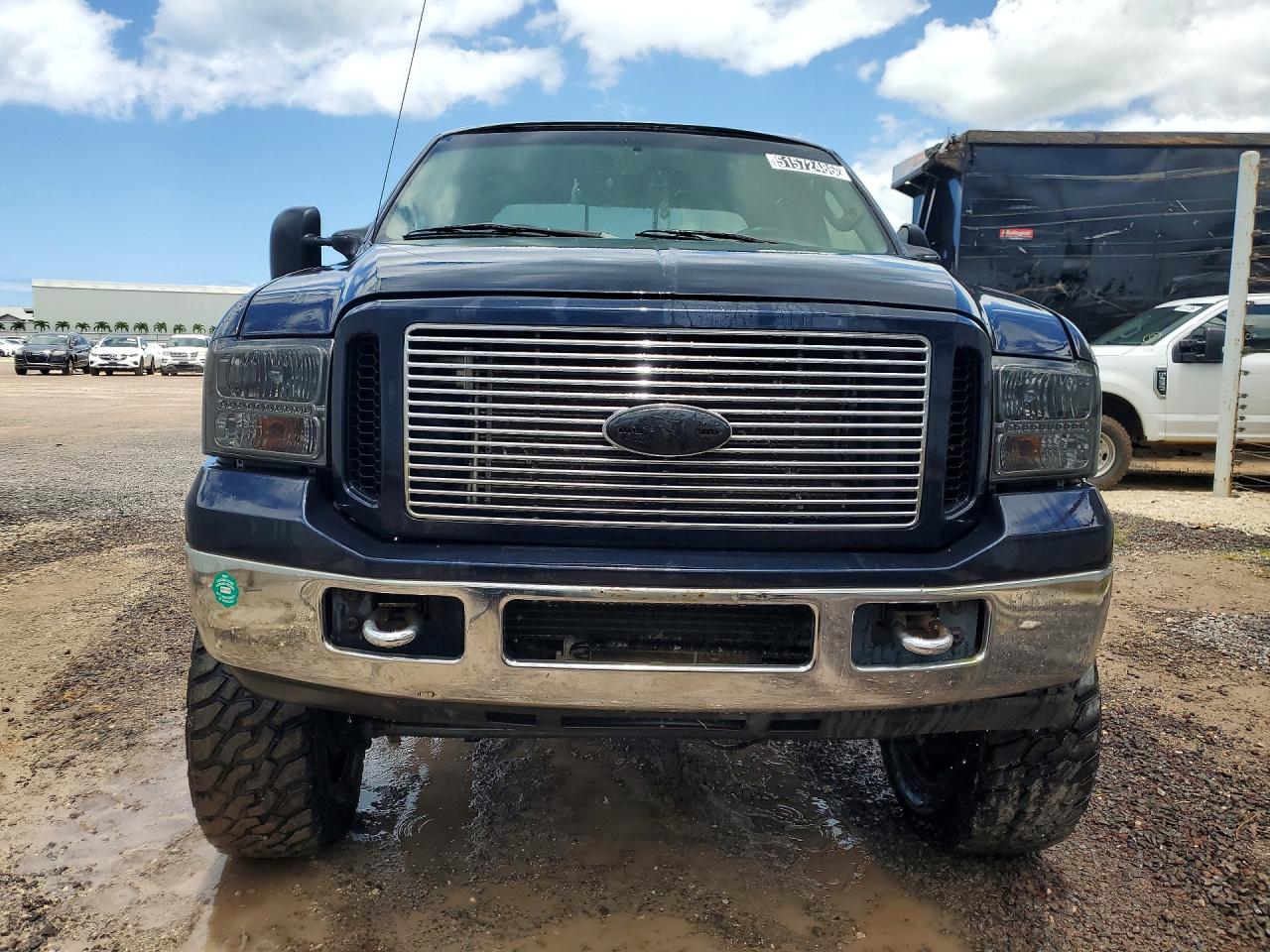 2005 Ford F250 Super Duty Blue vin: 1FTSW21P65EB66337