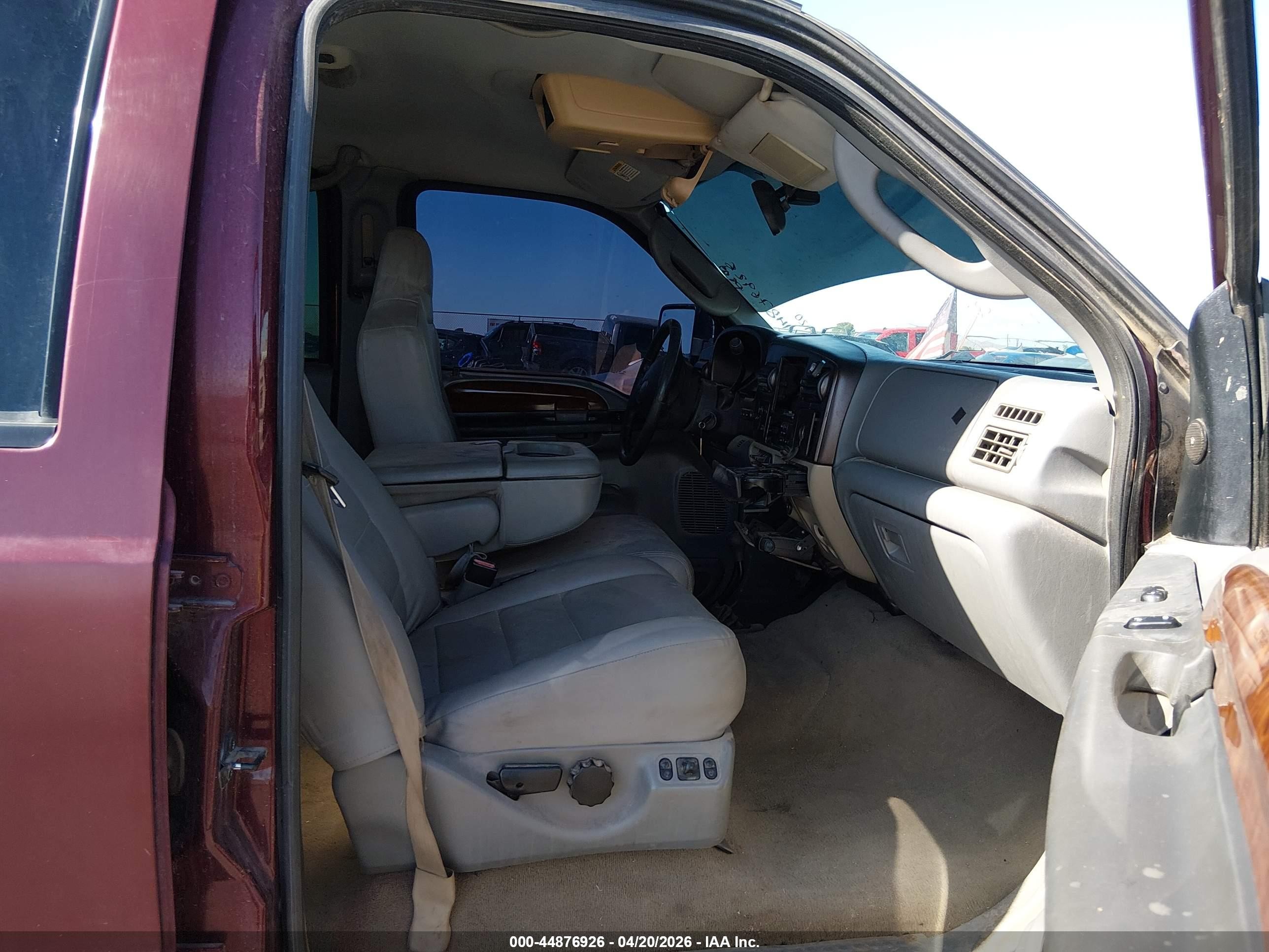 2005 Ford F-250 Lariat/xl/xlt Maroon vin: 1FTSW21P65EC83643