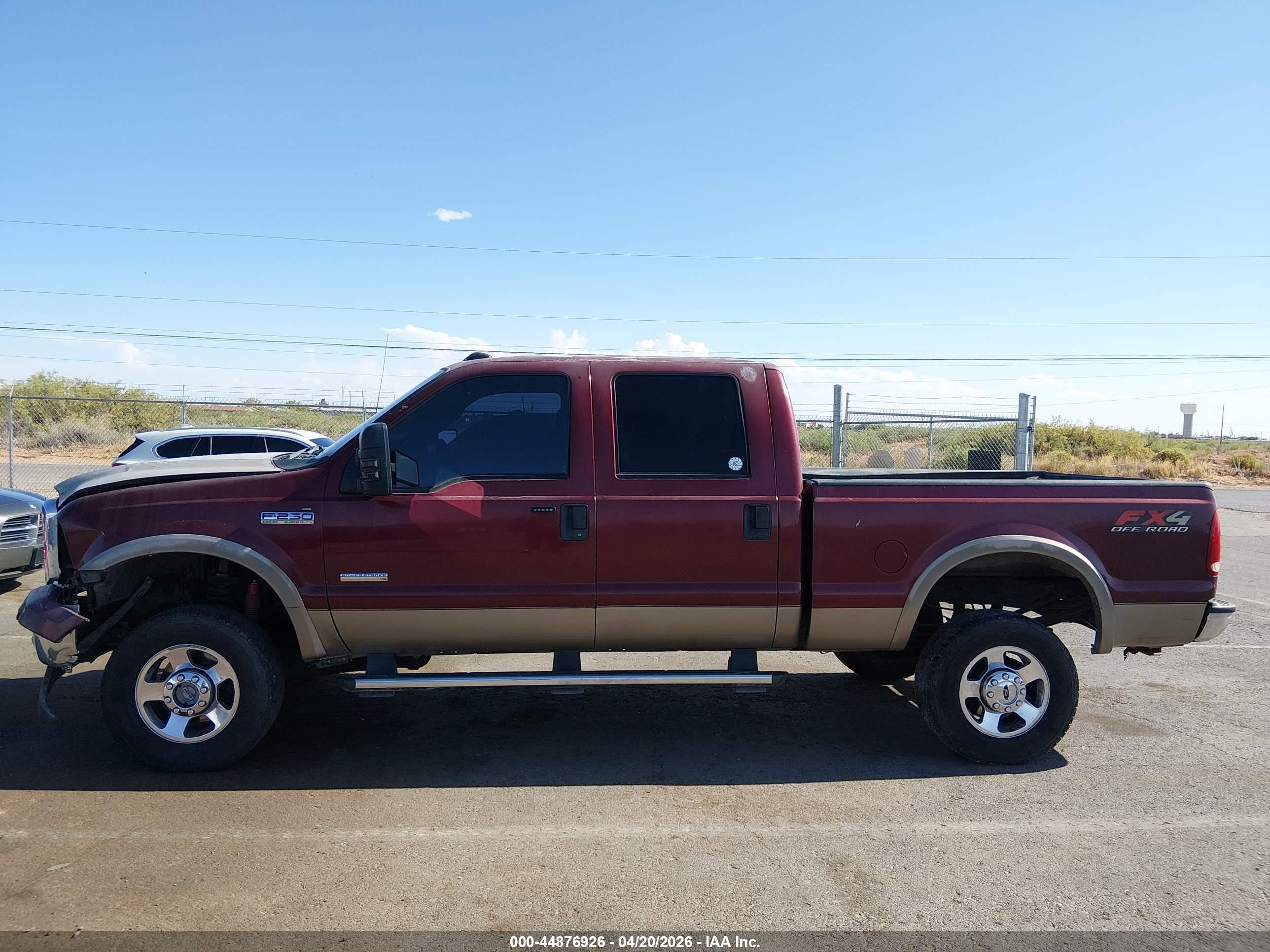 2005 Ford F-250 Lariat/xl/xlt Maroon vin: 1FTSW21P65EC83643