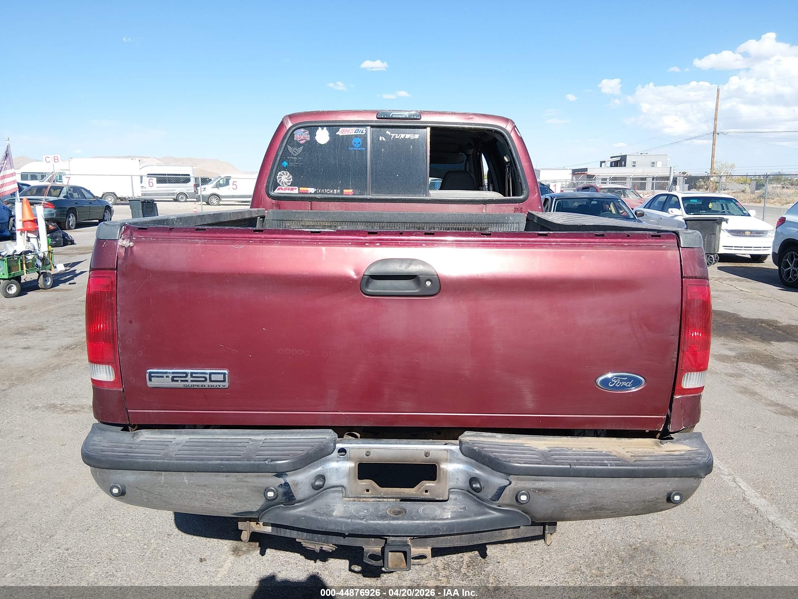 2005 Ford F-250 Lariat/xl/xlt Maroon vin: 1FTSW21P65EC83643
