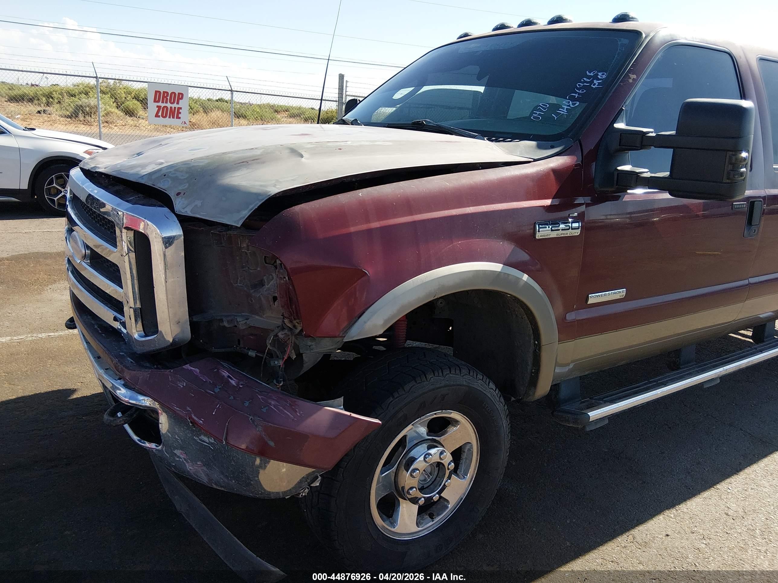 2005 Ford F-250 Lariat/xl/xlt Maroon vin: 1FTSW21P65EC83643