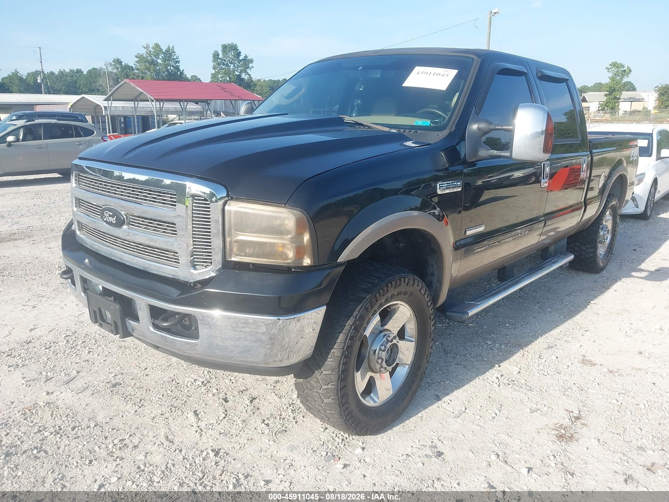 2006 Ford F-250 Lariat/xl/xlt Black vin: 1FTSW21P66EB39673