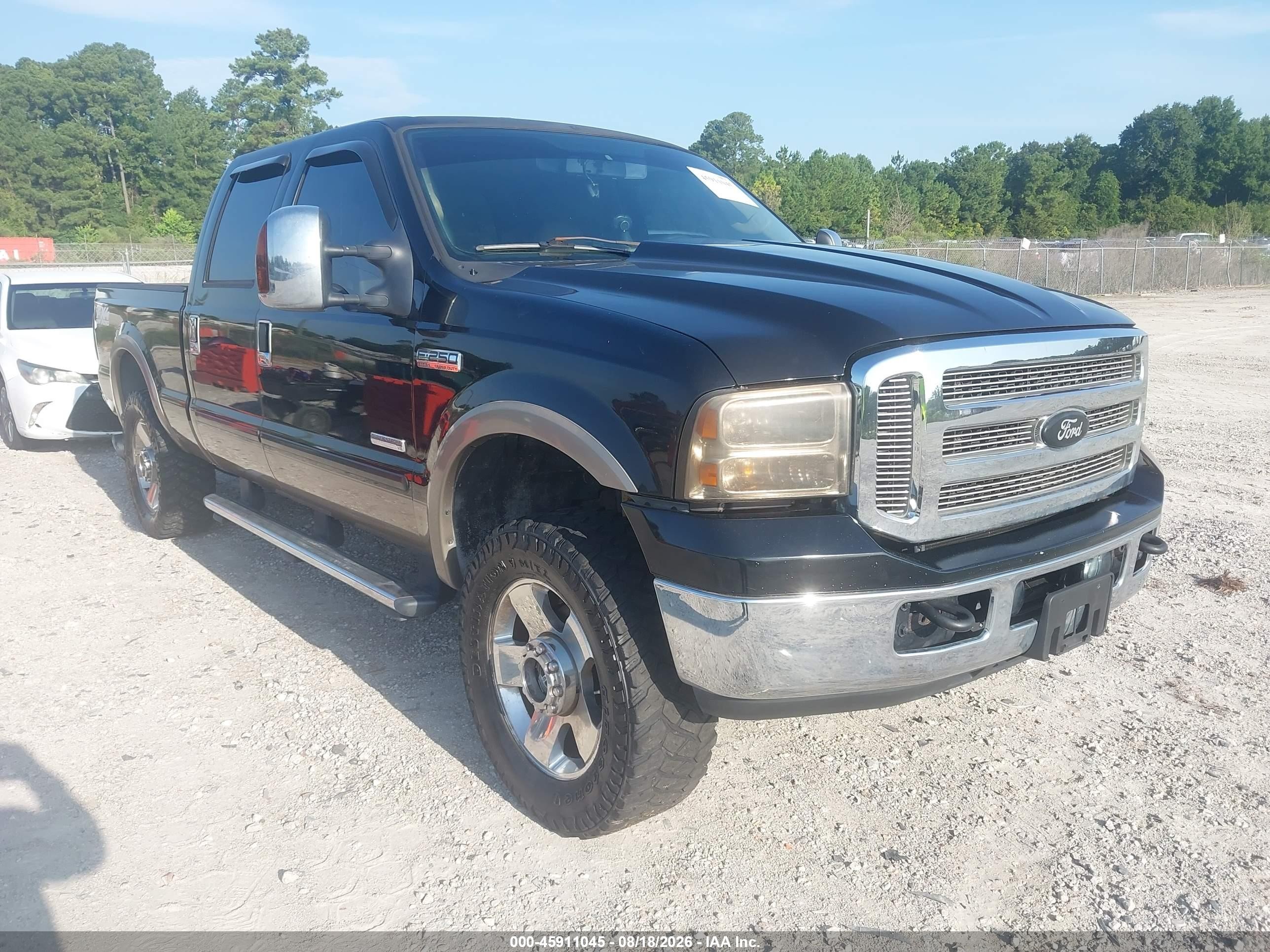 2006 Ford F-250 Lariat/xl/xlt Black vin: 1FTSW21P66EB39673