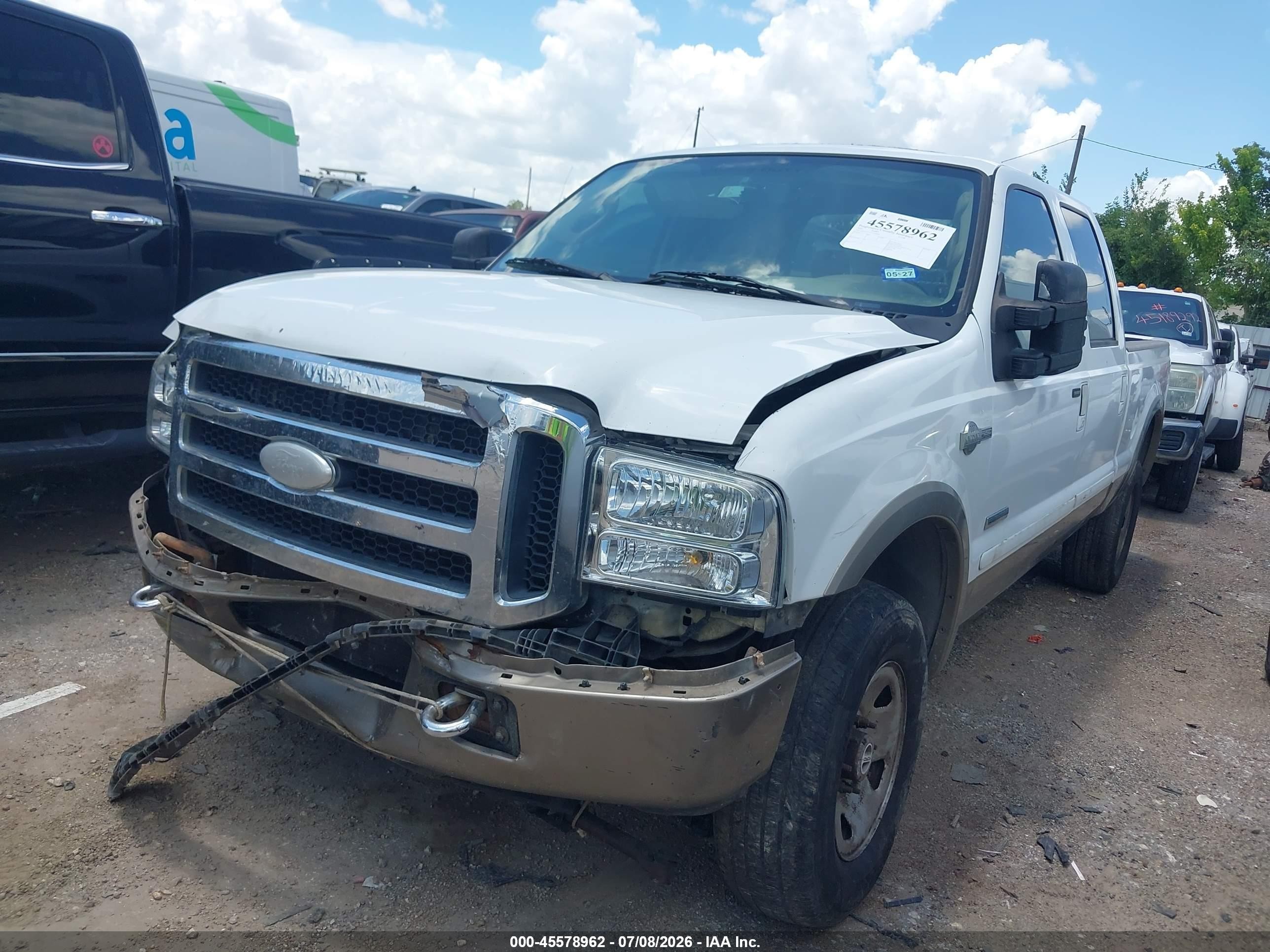2007 Ford F-250 Lariat/xl/xlt Белый vin: 1FTSW21P67EA92968
