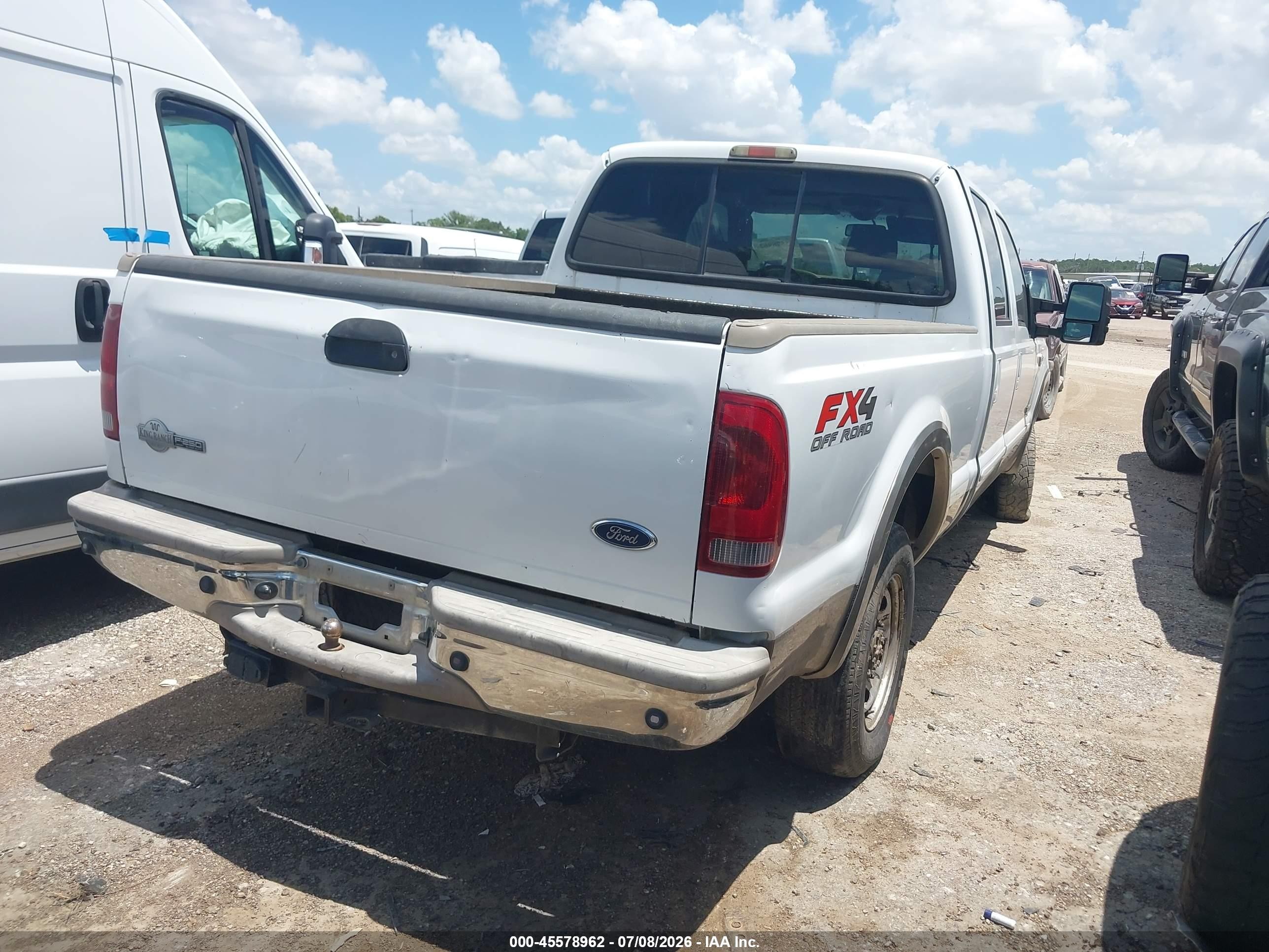 2007 Ford F-250 Lariat/xl/xlt Белый vin: 1FTSW21P67EA92968
