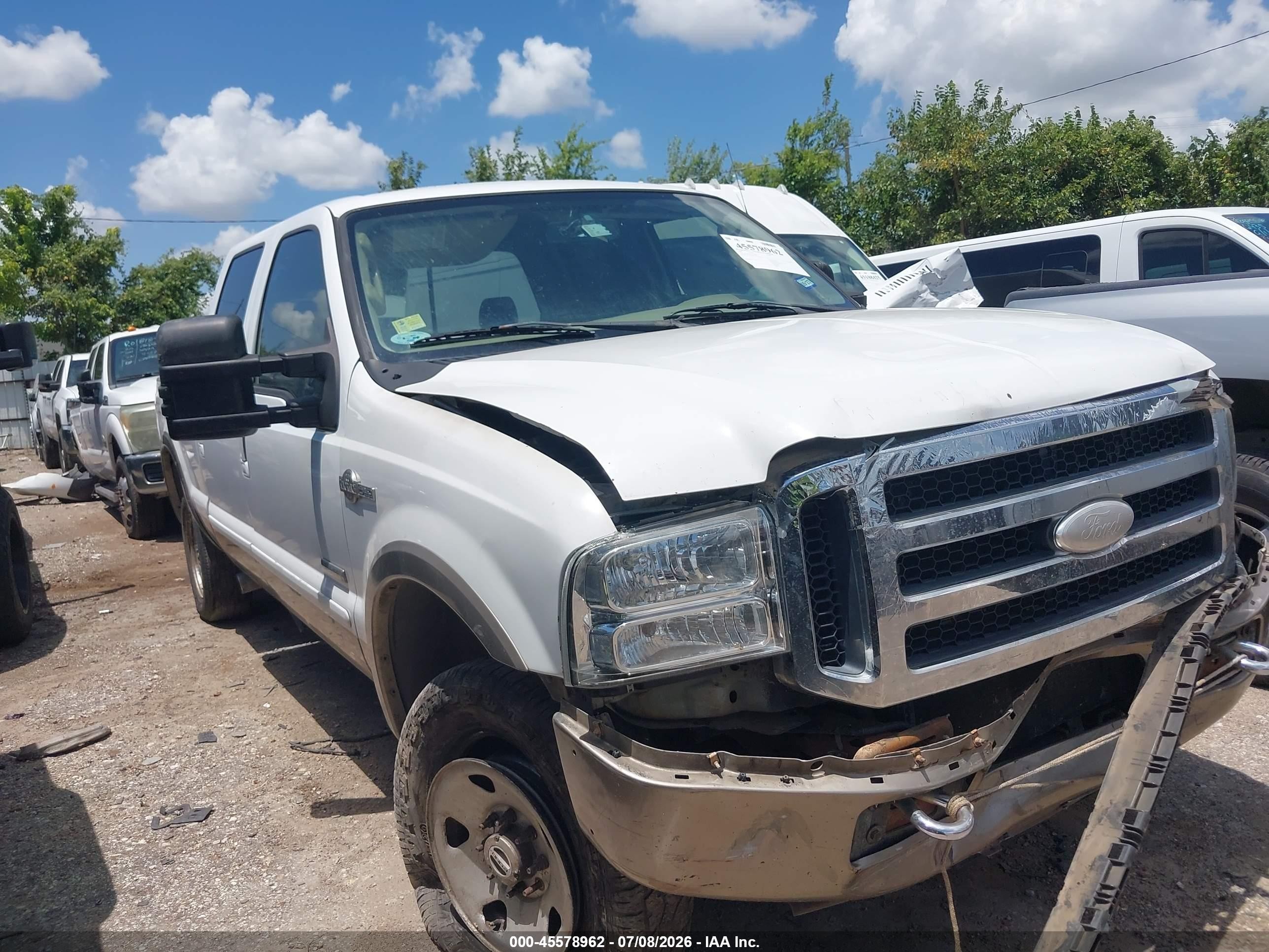 2007 Ford F-250 Lariat/xl/xlt Белый vin: 1FTSW21P67EA92968