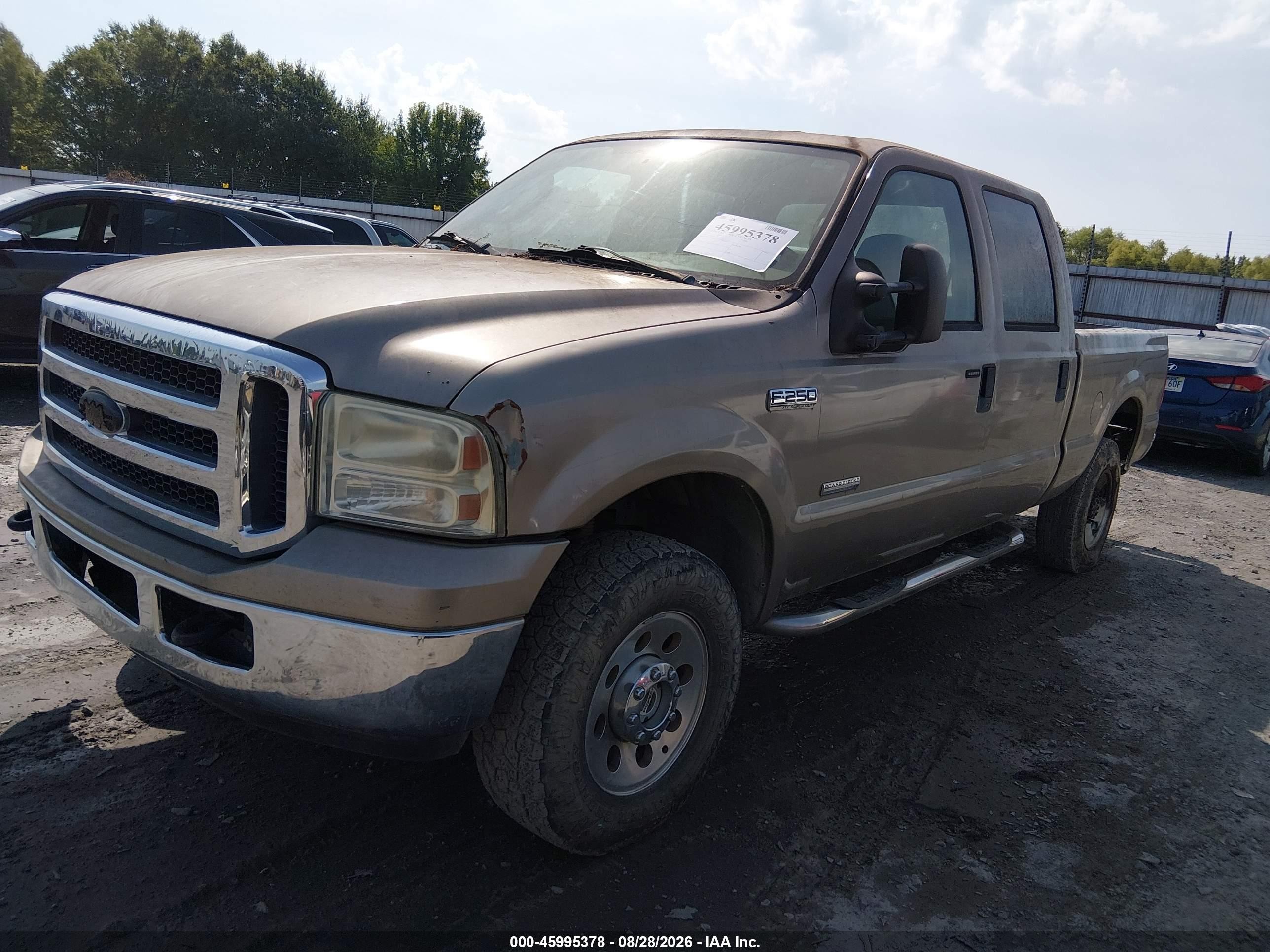 2005 Ford F-250 Lariat/xl/xlt Champagne vin: 1FTSW21P75EA72192