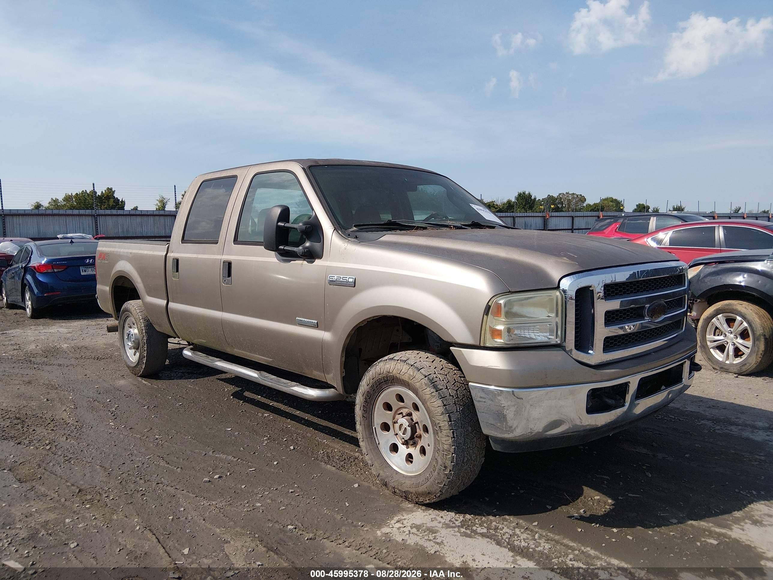 2005 Ford F-250 Lariat/xl/xlt Champagne vin: 1FTSW21P75EA72192