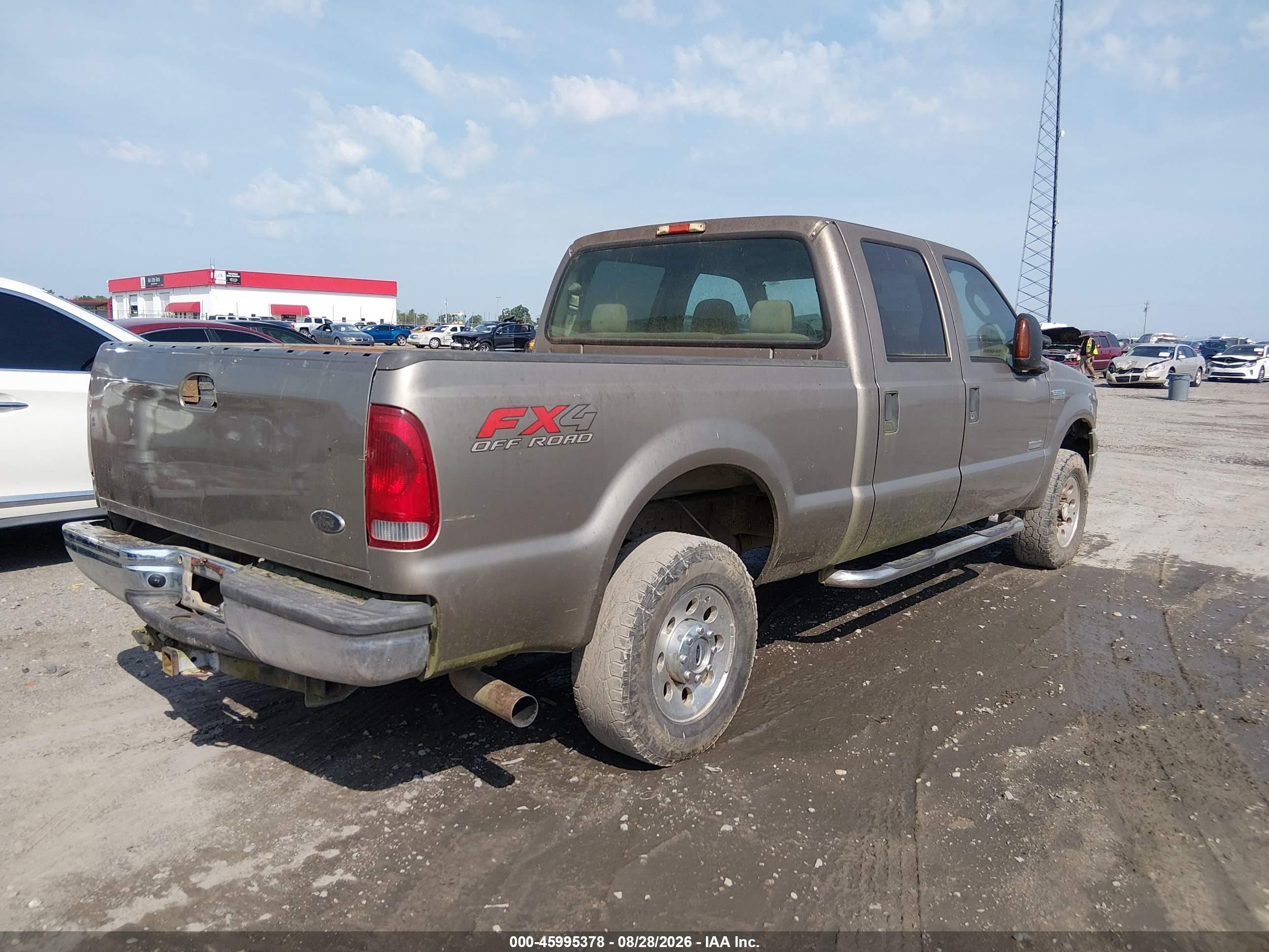 2005 Ford F-250 Lariat/xl/xlt Champagne vin: 1FTSW21P75EA72192