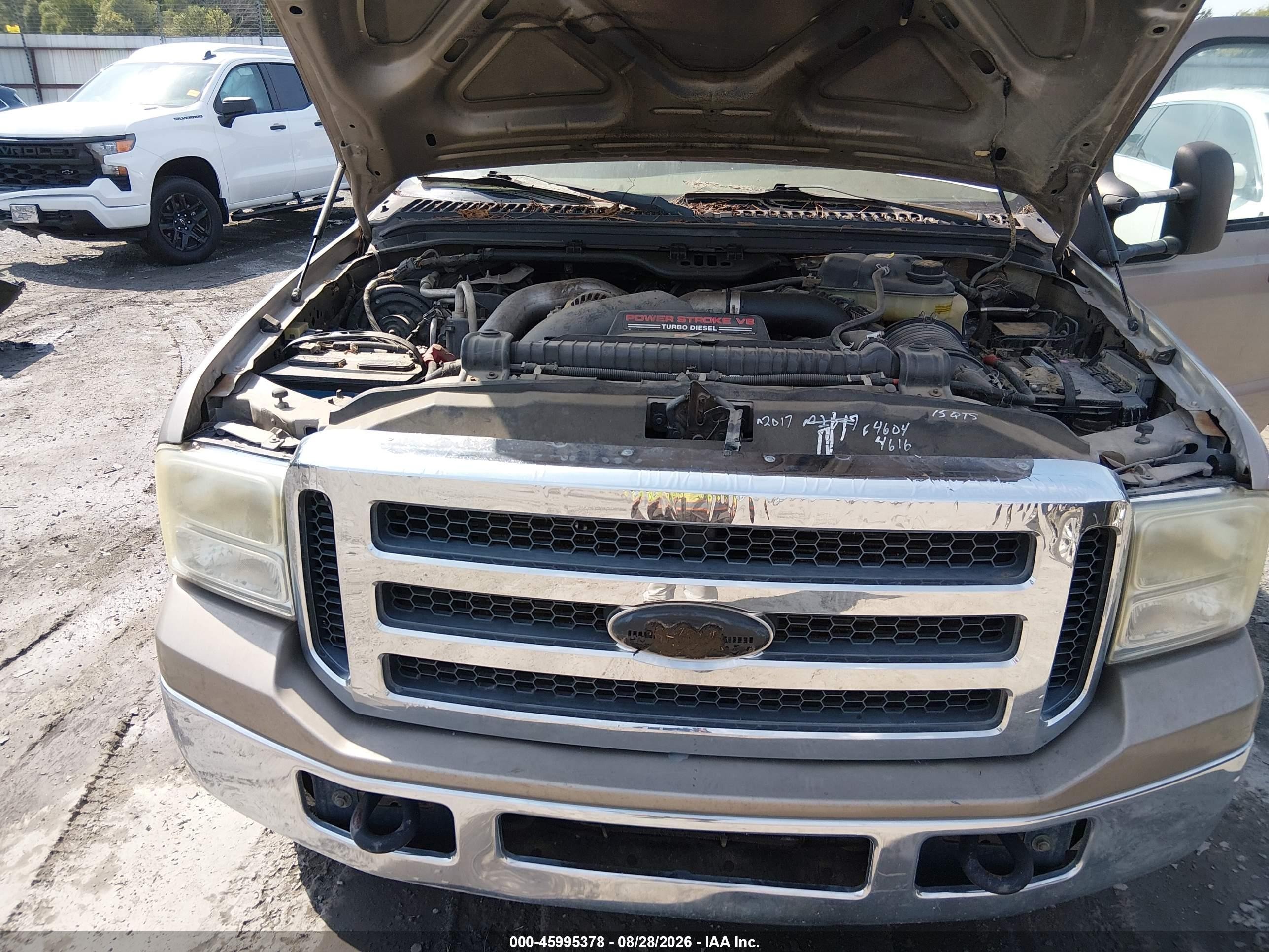 2005 Ford F-250 Lariat/xl/xlt Champagne vin: 1FTSW21P75EA72192